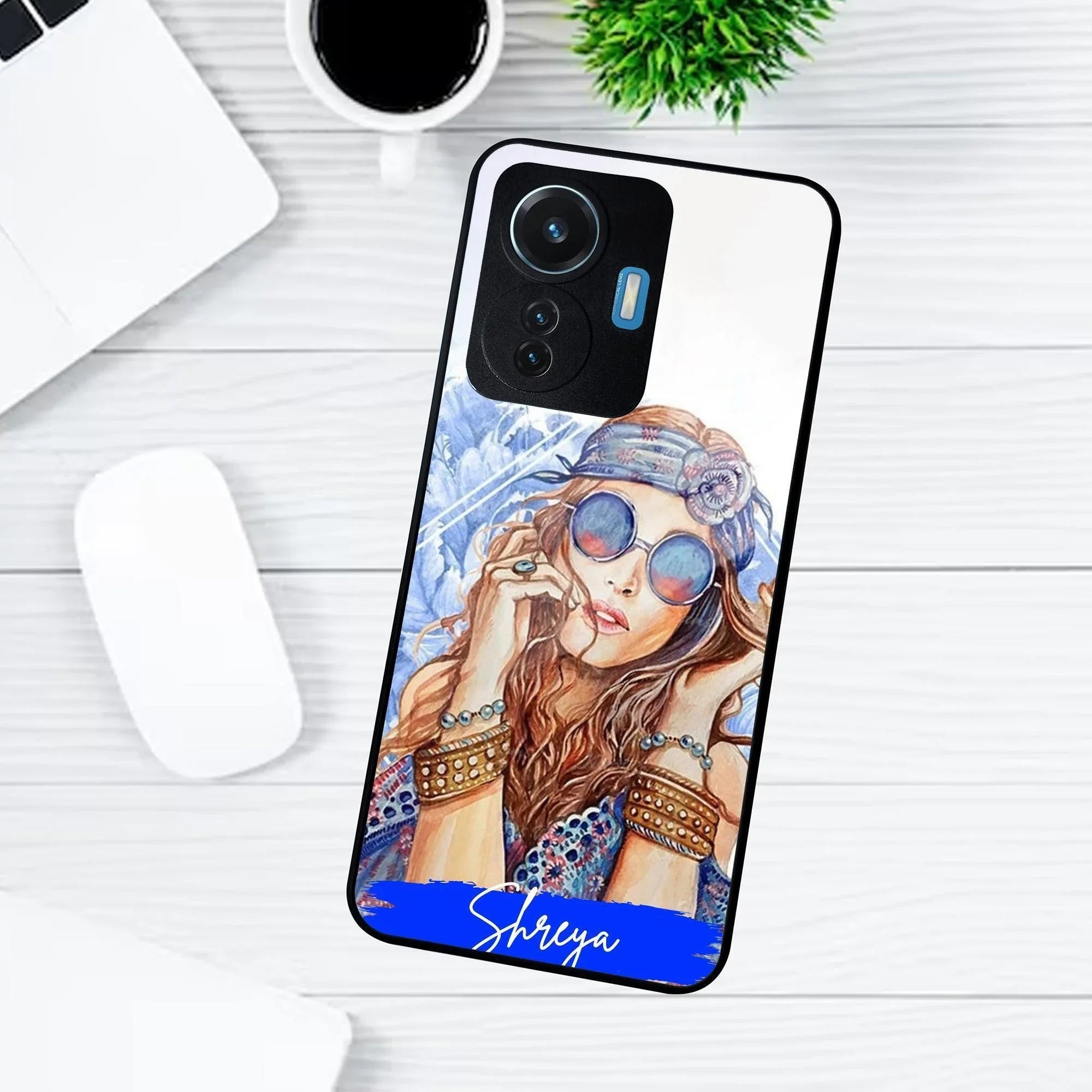 Bindass Babe Customize Glass Case Cover For Vivo - ShopOnCliQ