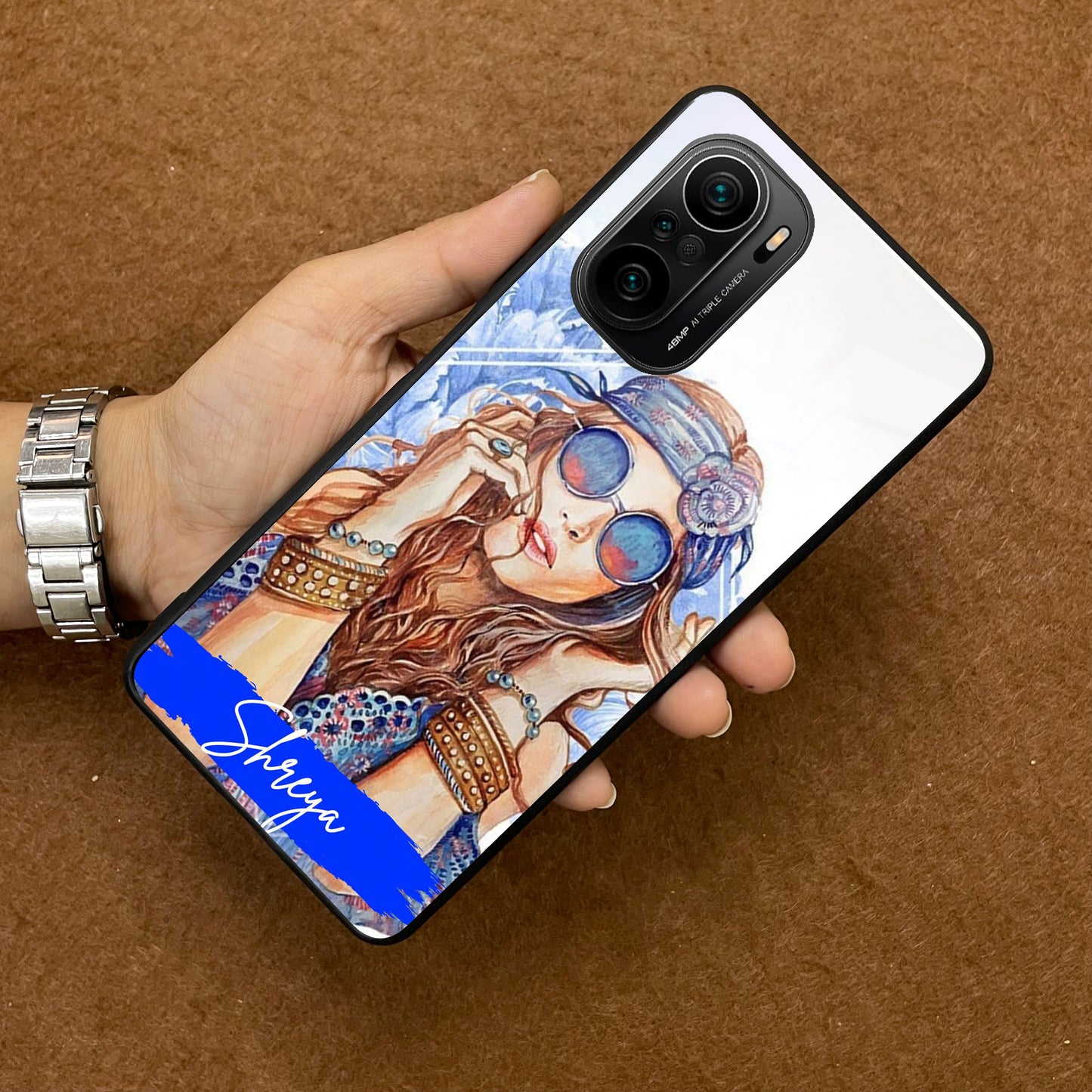 Bindass Babe Customize Glass Case Cover For Redmi/Xiaomi