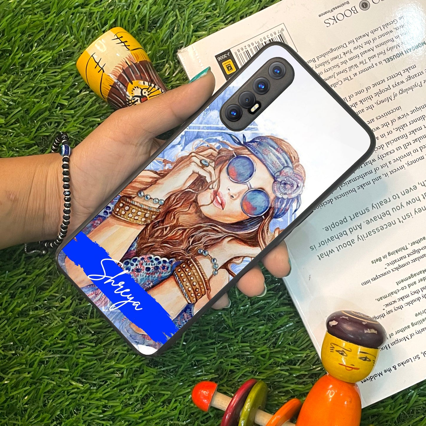 Bindass Babe Customize Glass Case Cover For Oppo