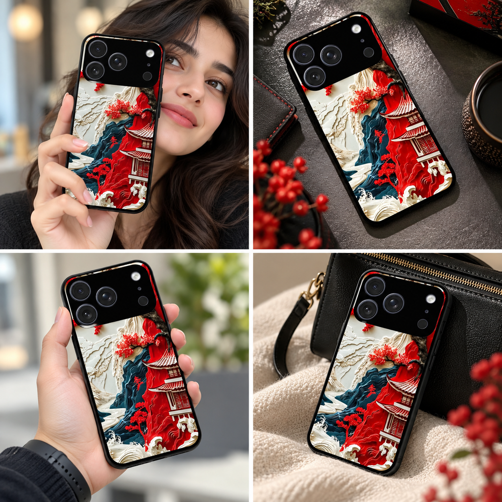 Whispers of Sakura Waves Glass Case Cover