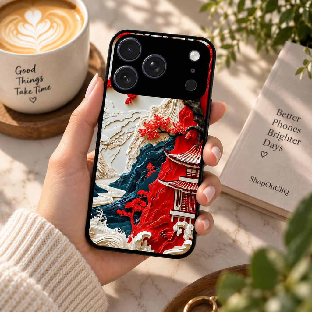 Whispers of Sakura Waves Glass Case Cover