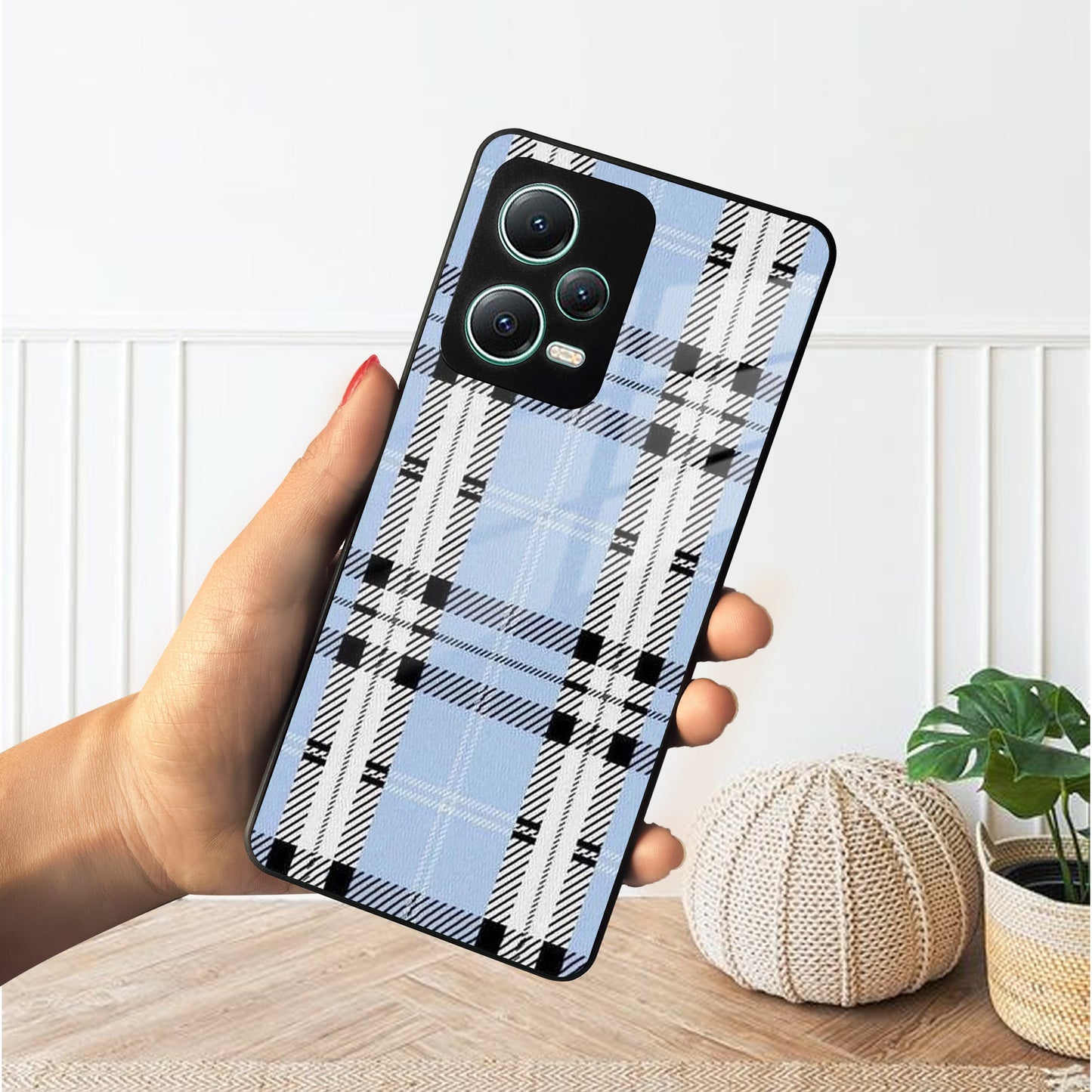Check Glass Phone Case And Cover For Poco ShopOnCliQ