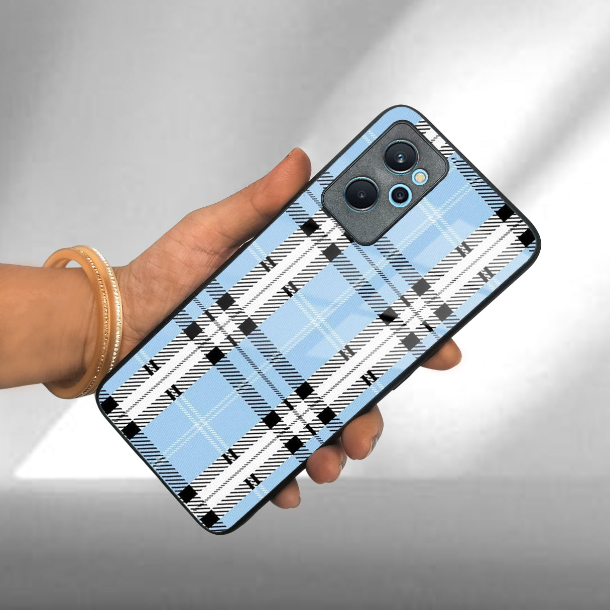 Check Glass Phone Case And Cover For Realme/Narzo ShopOnCliQ