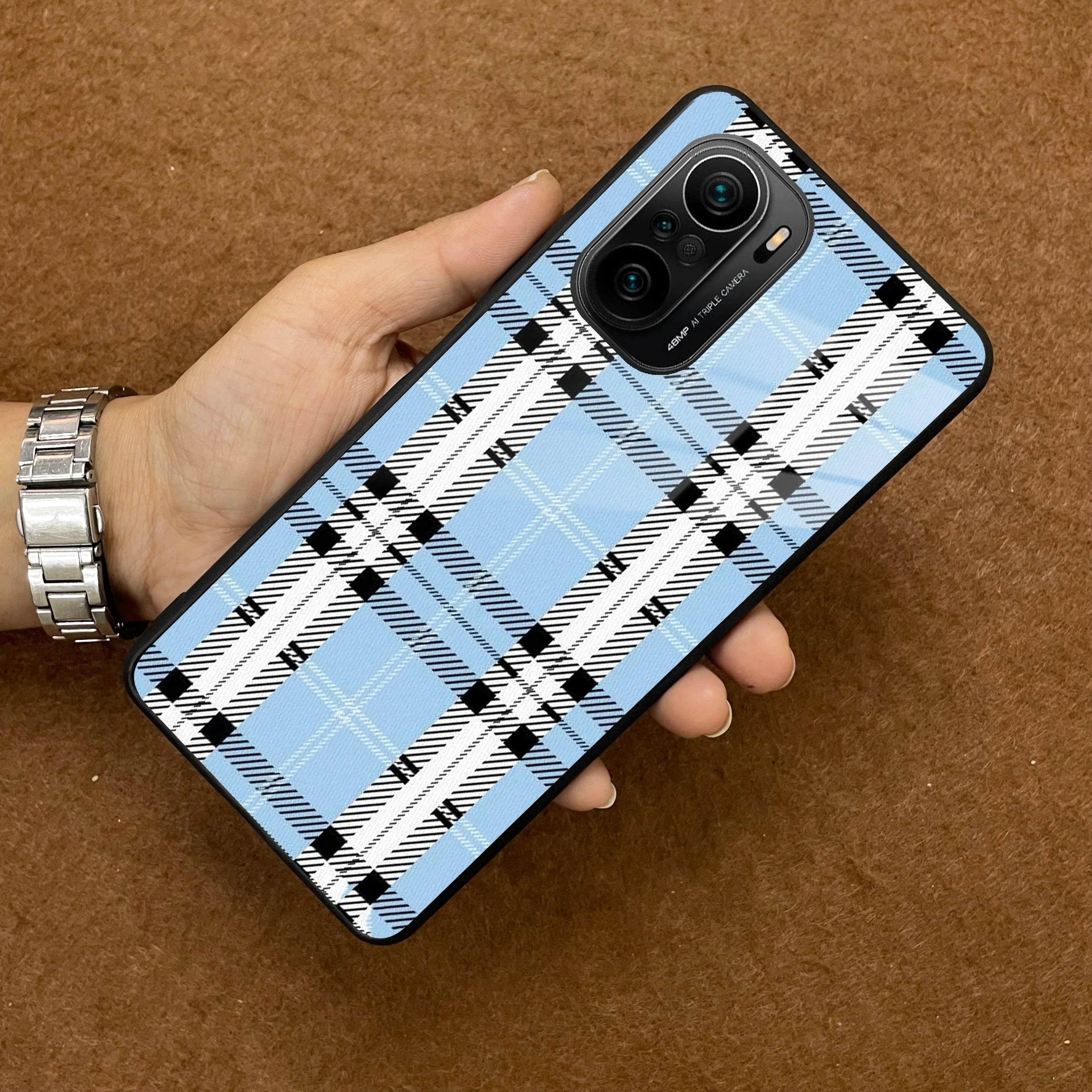 Check Glass Phone Case And Cover For Redmi/Xiaomi - ShopOnCliQ