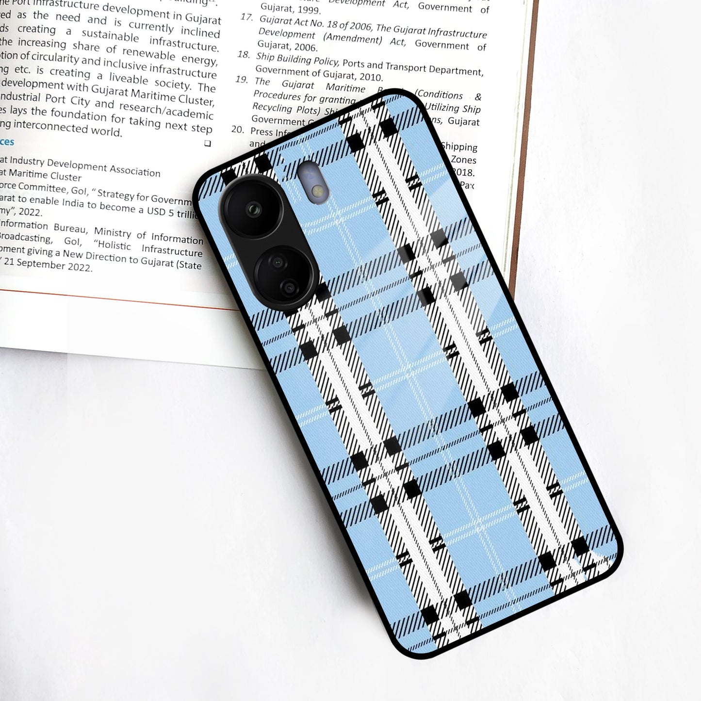 Check Glass Phone Case And Cover For Redmi/Xiaomi ShopOnCliQ