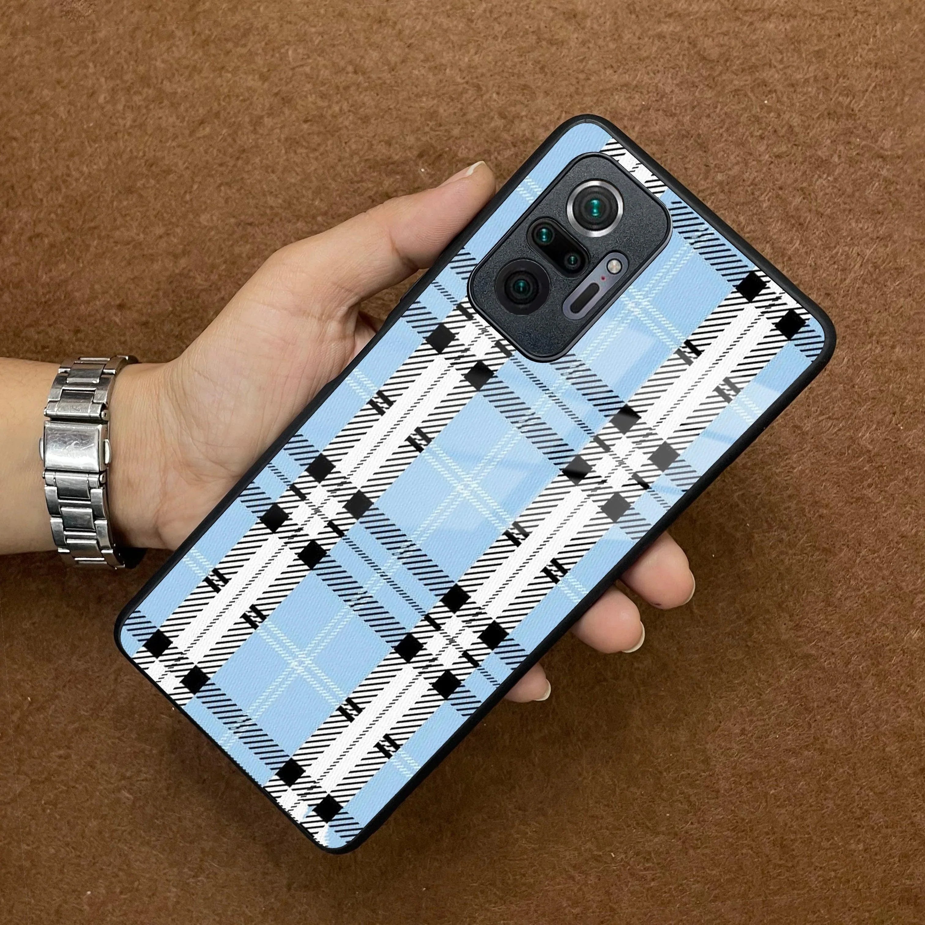 Check Glass Phone Case And Cover For Redmi/Xiaomi - ShopOnCliQ