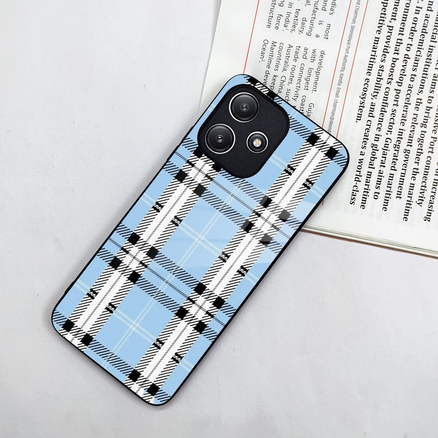 Check Glass Phone Case And Cover For Redmi/Xiaomi ShopOnCliQ