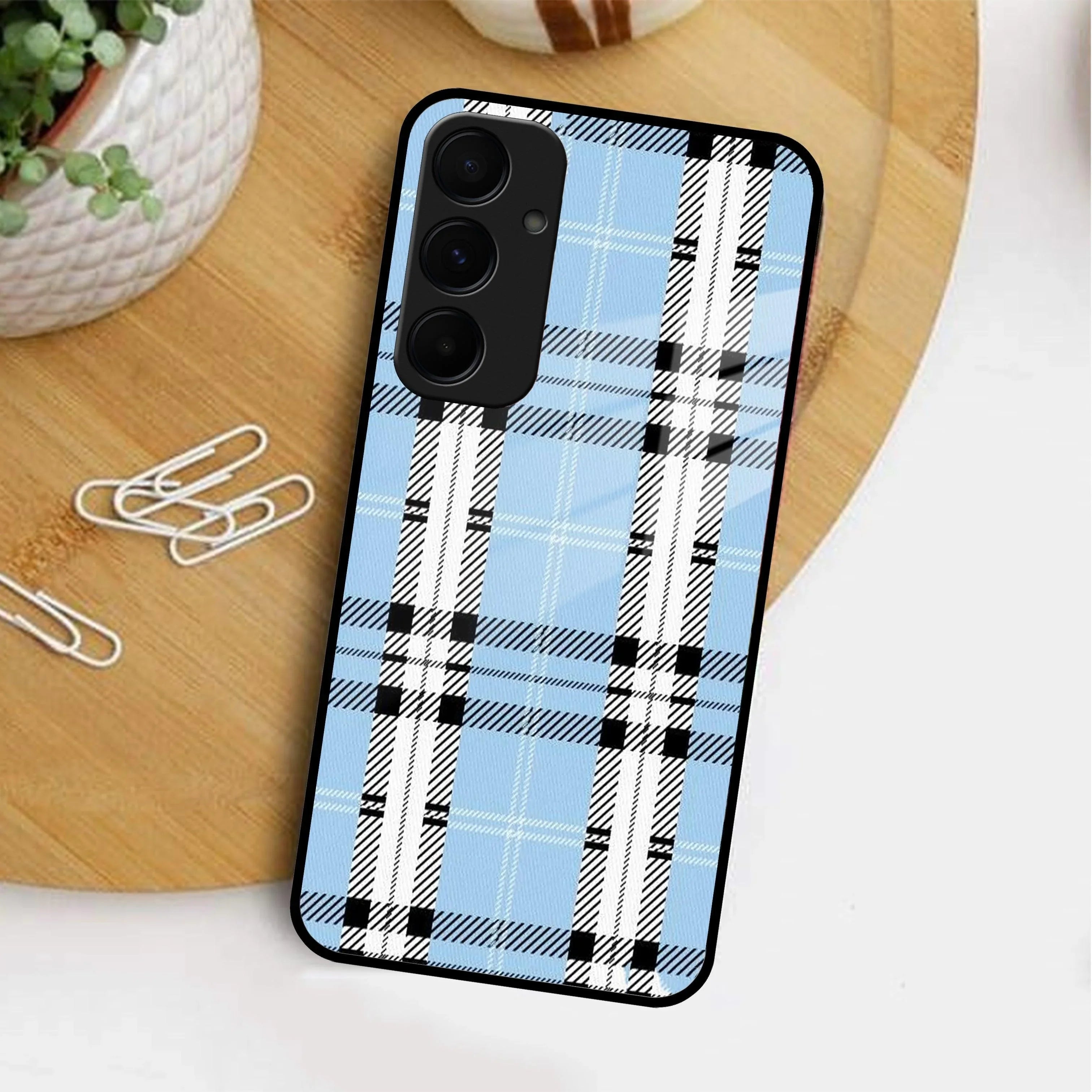 Check Glass Phone Case And Cover For Samsung - ShopOnCliQ