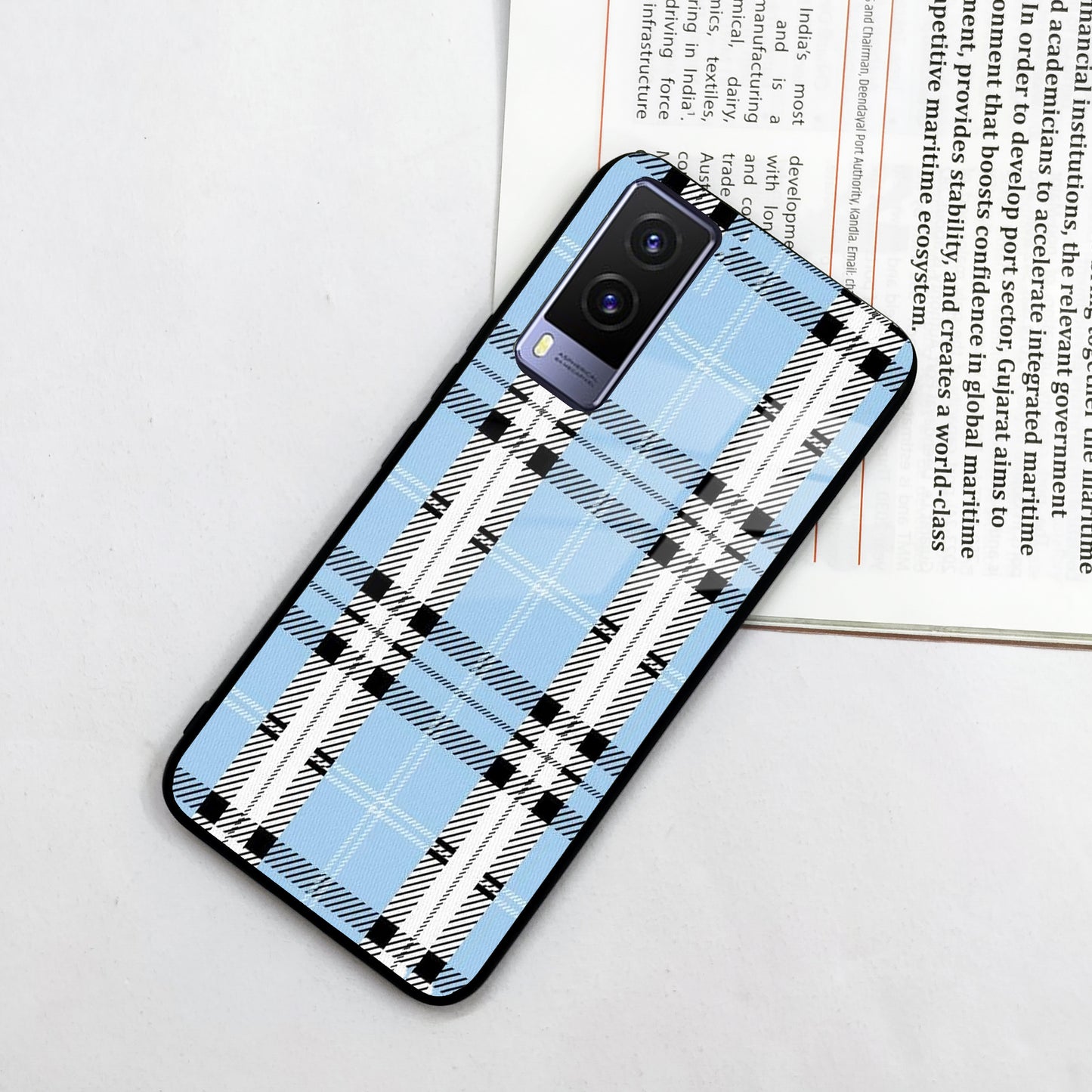 Check Glass Phone Case And Cover For Vivo ShopOnCliQ