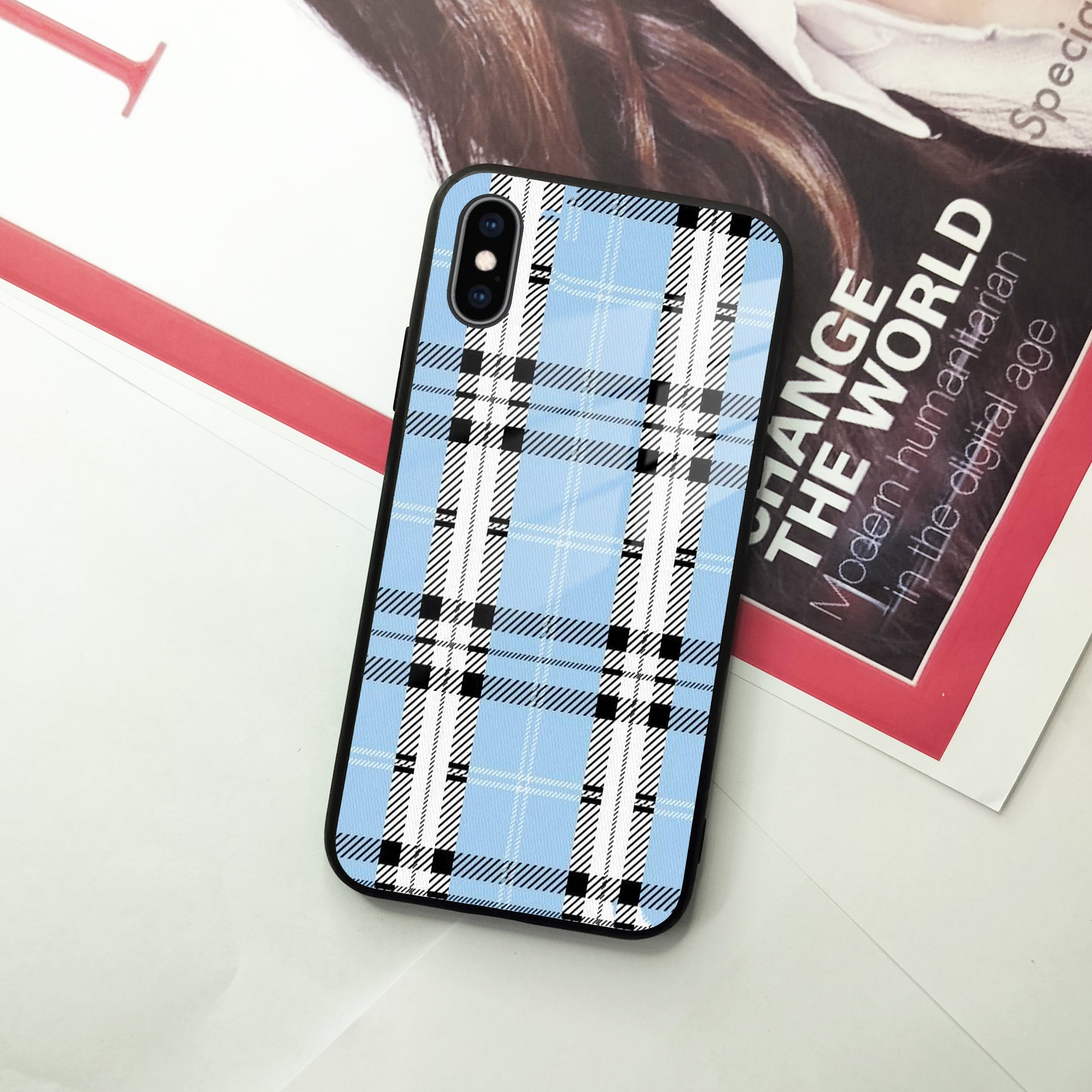 Check Glass Phone Case Cover For iPhone ShopOnCliQ