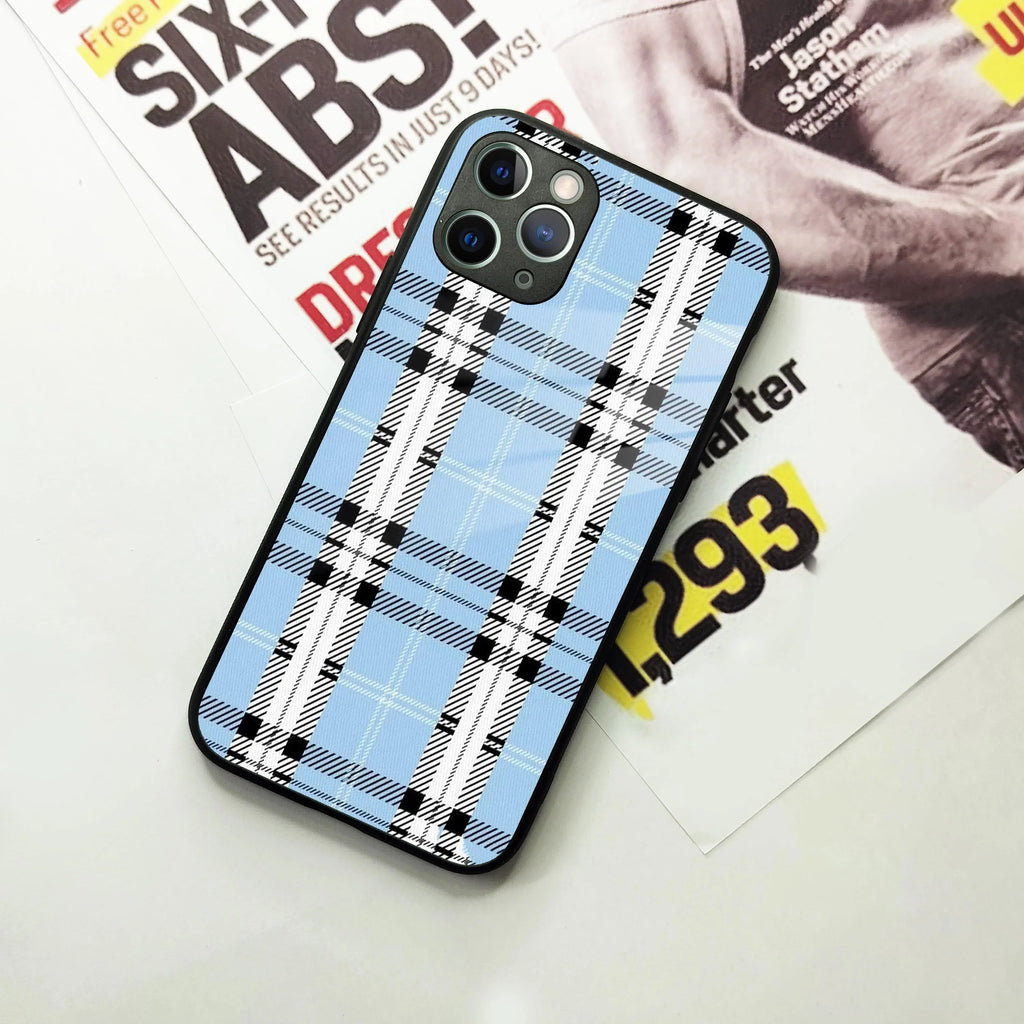 Check Glass Phone Case Cover For iPhone - ShopOnCliQ