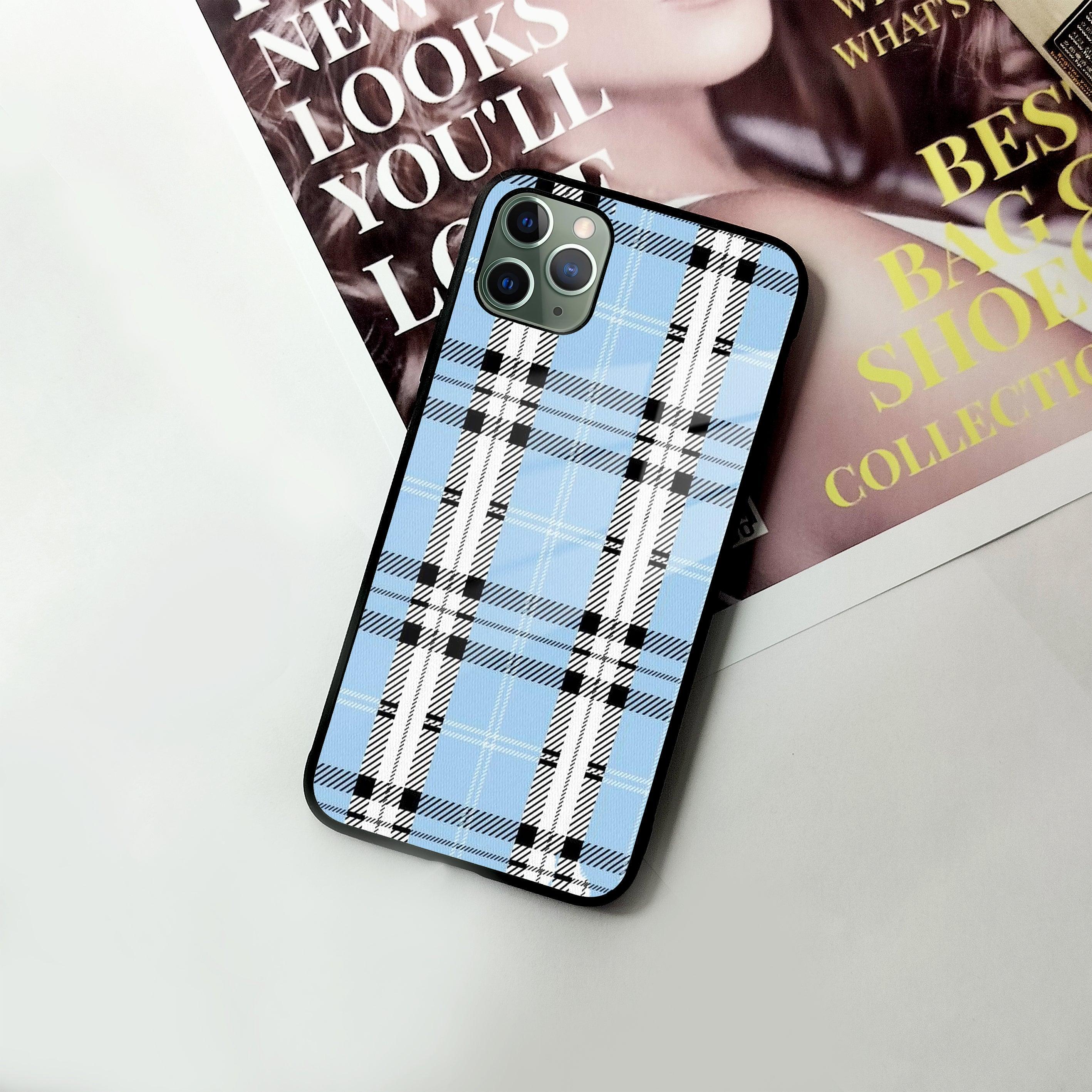Check Glass Phone Case Cover For iPhone - ShopOnCliQ