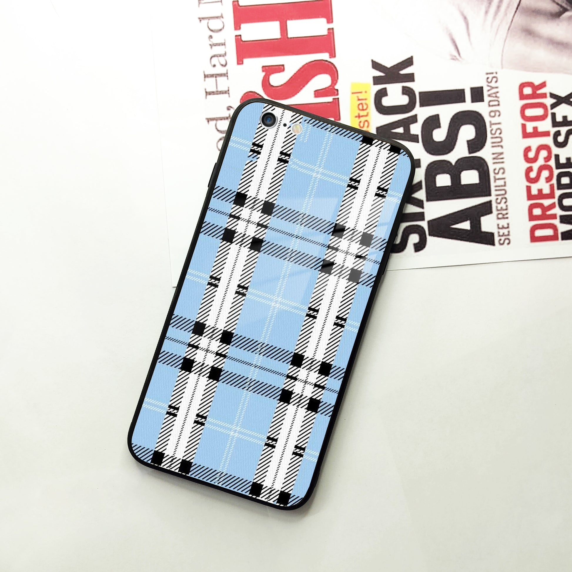 Check Glass Phone Case Cover For iPhone ShopOnCliQ