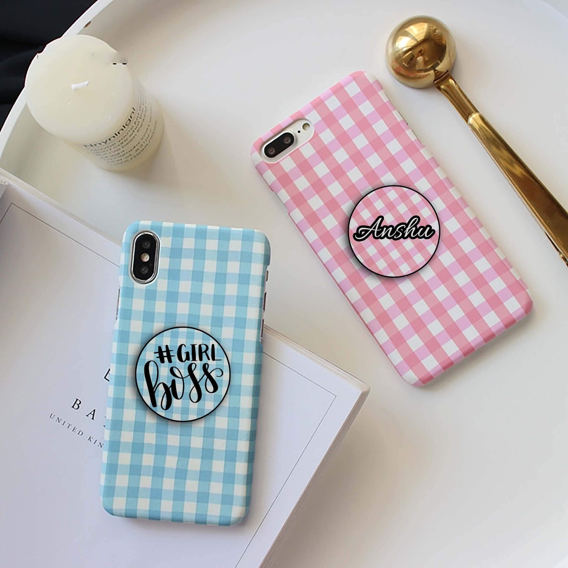 Check Print Slim Matte Phone Case Cover ShopOnCliQ