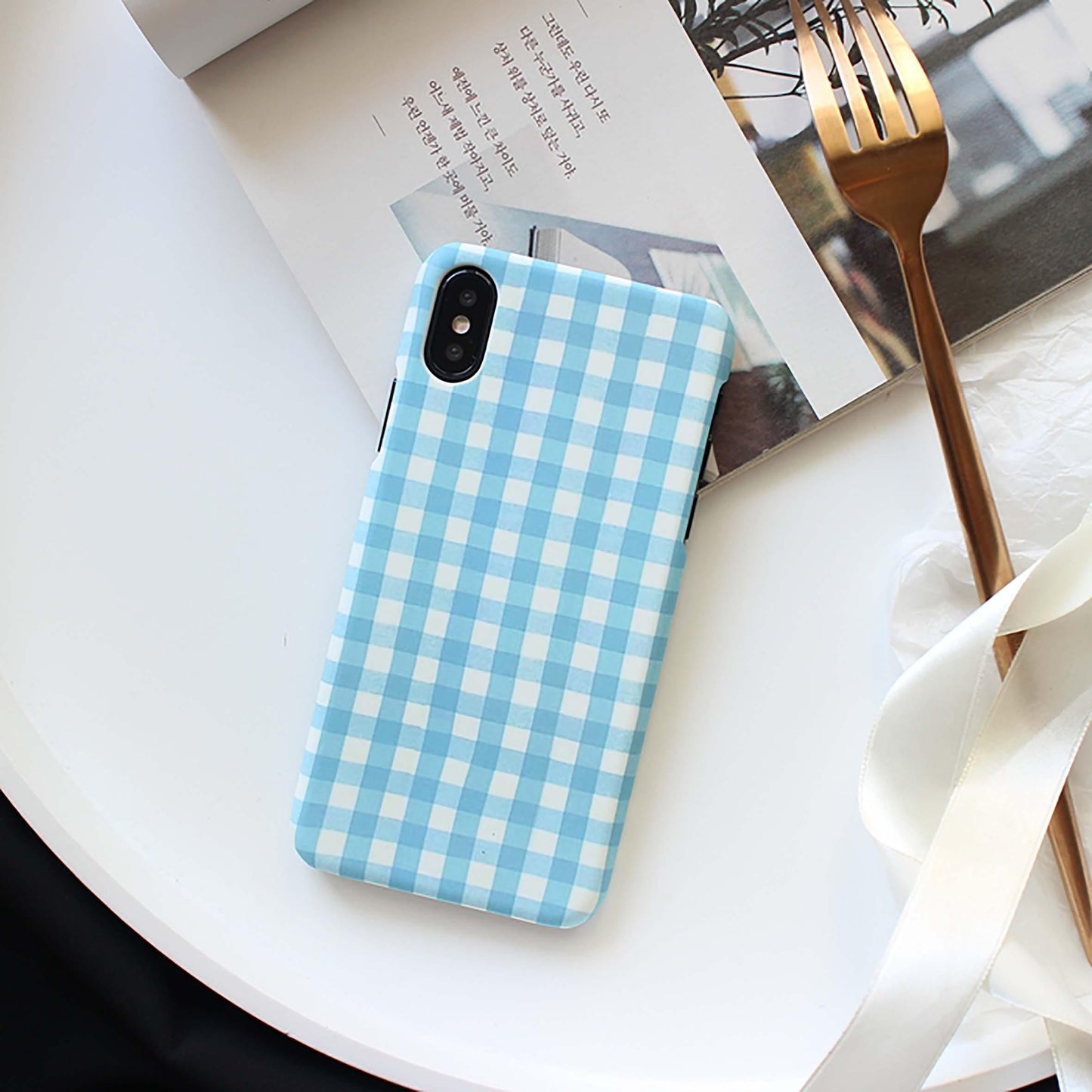 Check Print Slim Matte Phone Case Cover ShopOnCliQ