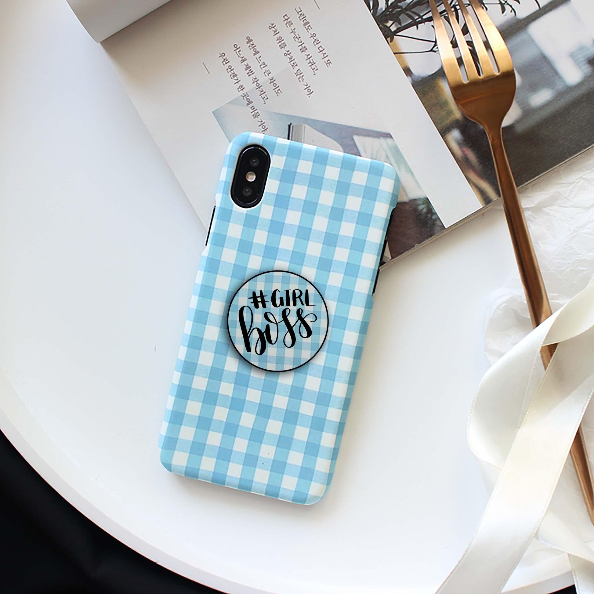 Check Print Slim Matte Phone Case Cover ShopOnCliQ