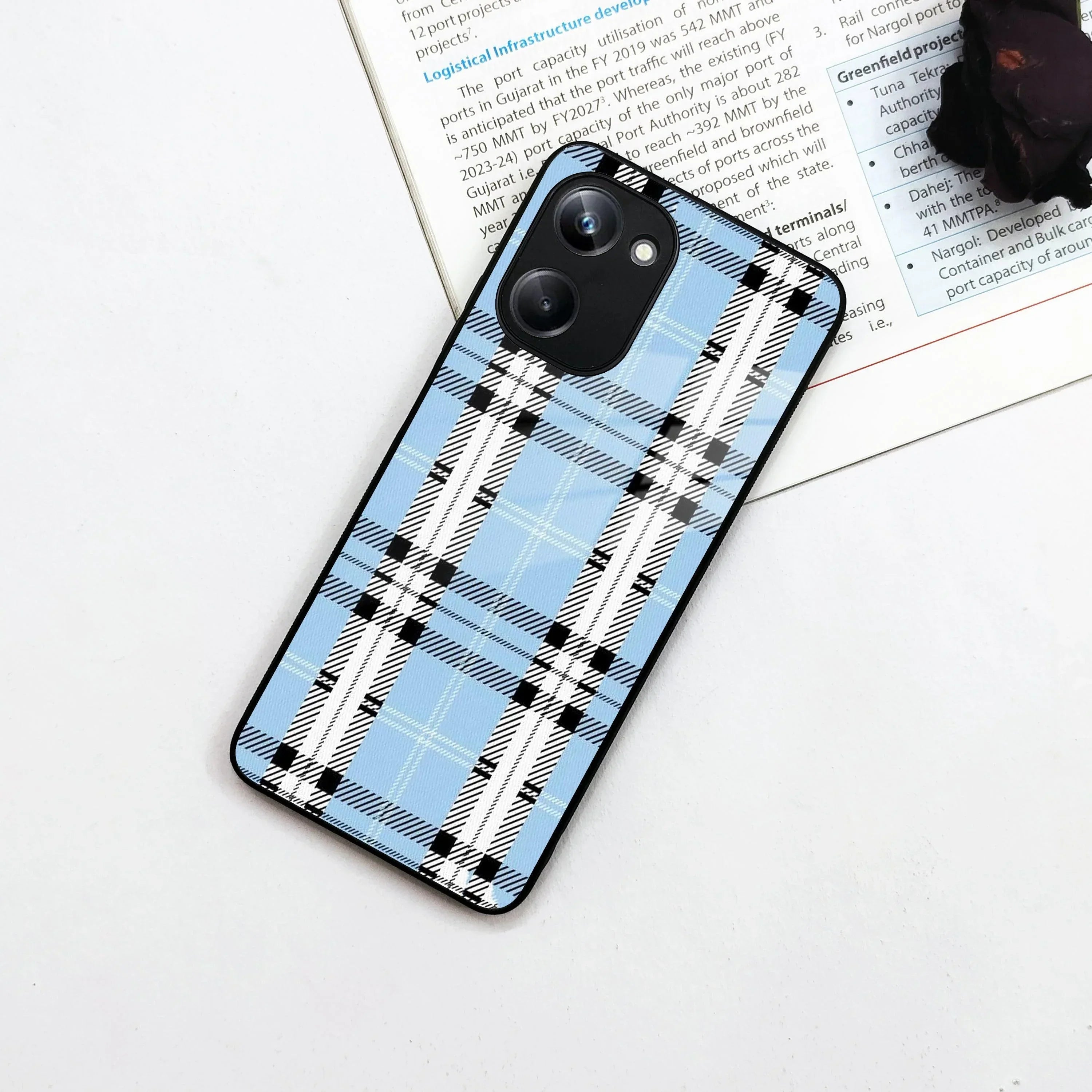 Check Glass Phone Case And Cover For Realme/Narzo - ShopOnCliQ
