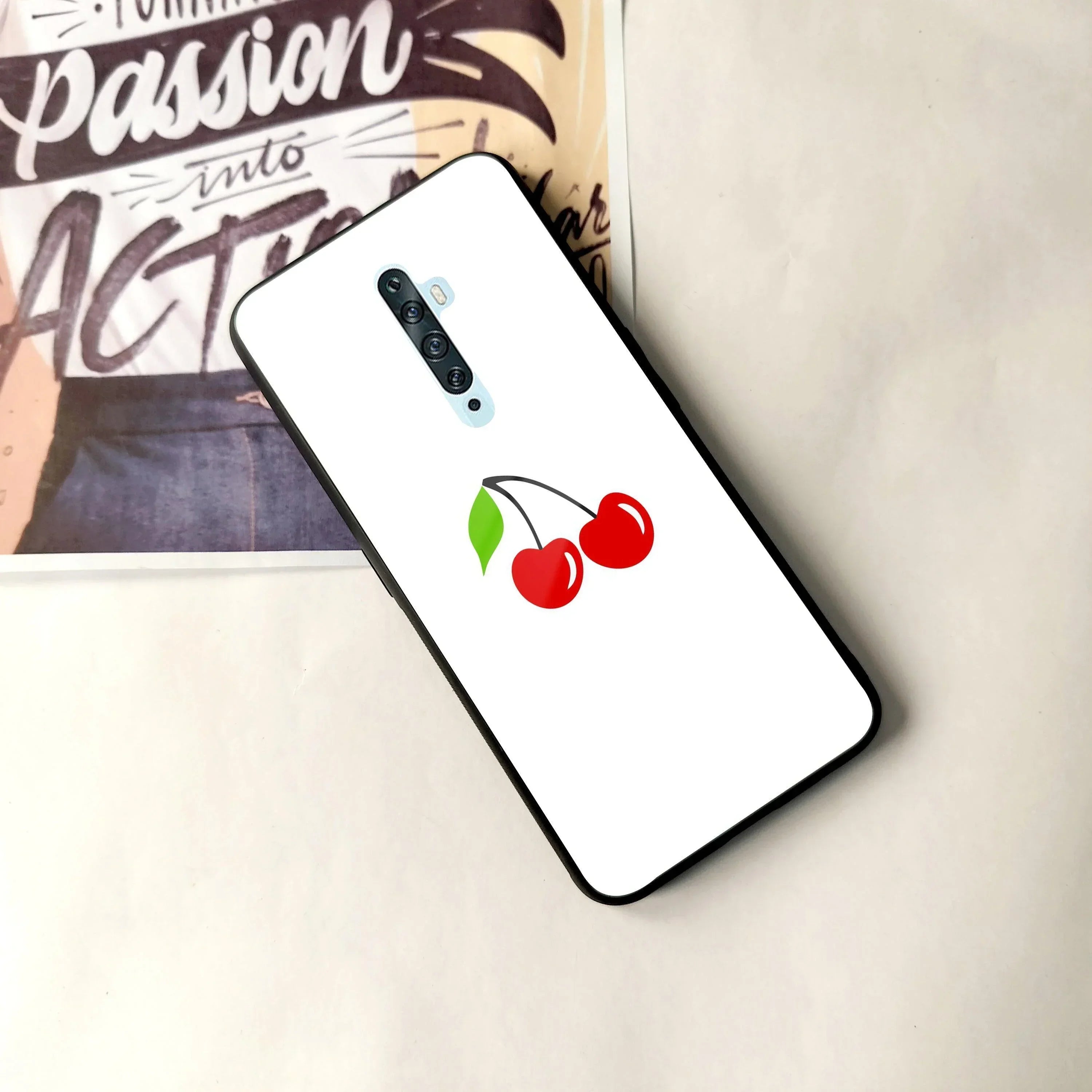 Cherry Glass Case Cover For Oppo - ShopOnCliQ