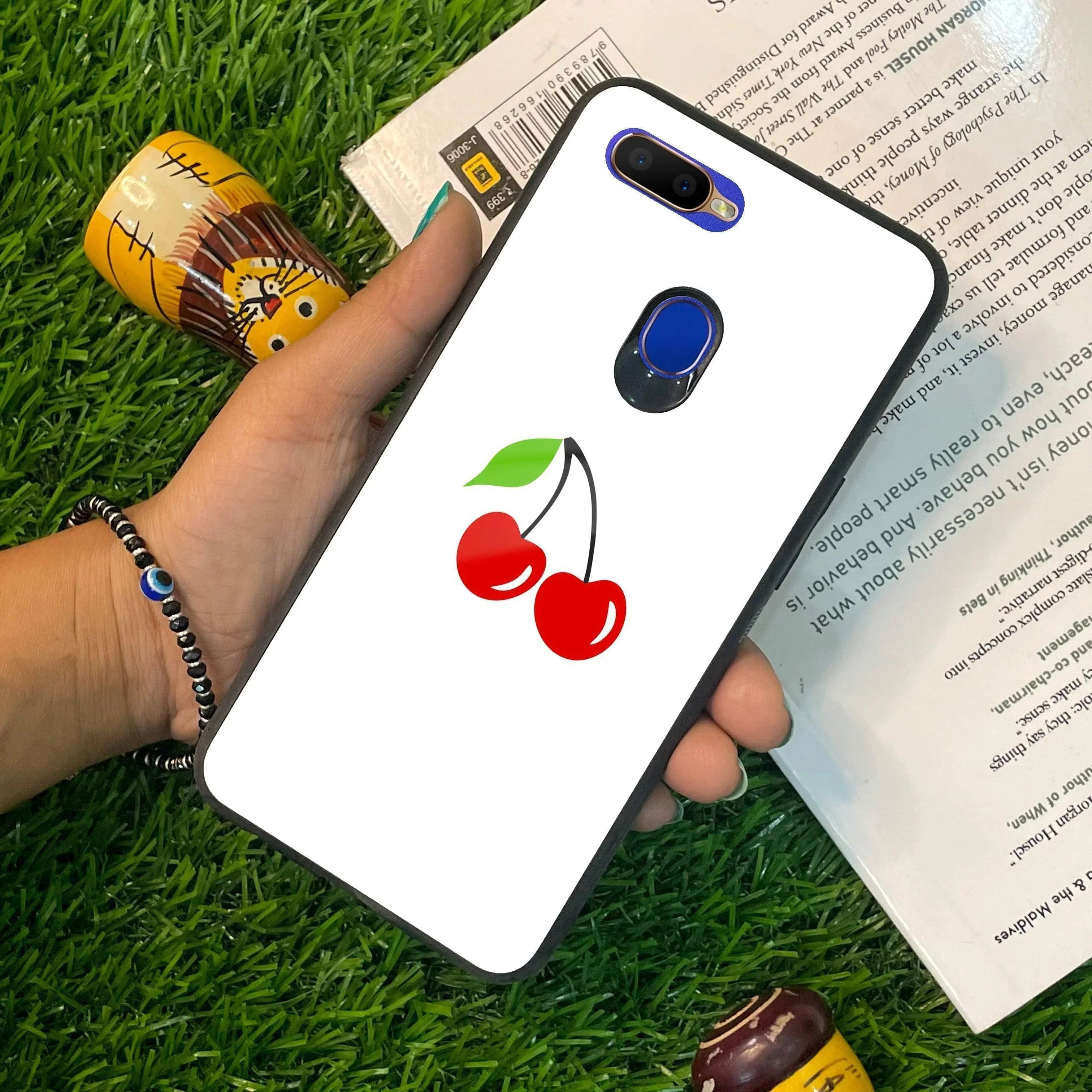 Cherry Glass Case Cover For Oppo - ShopOnCliQ
