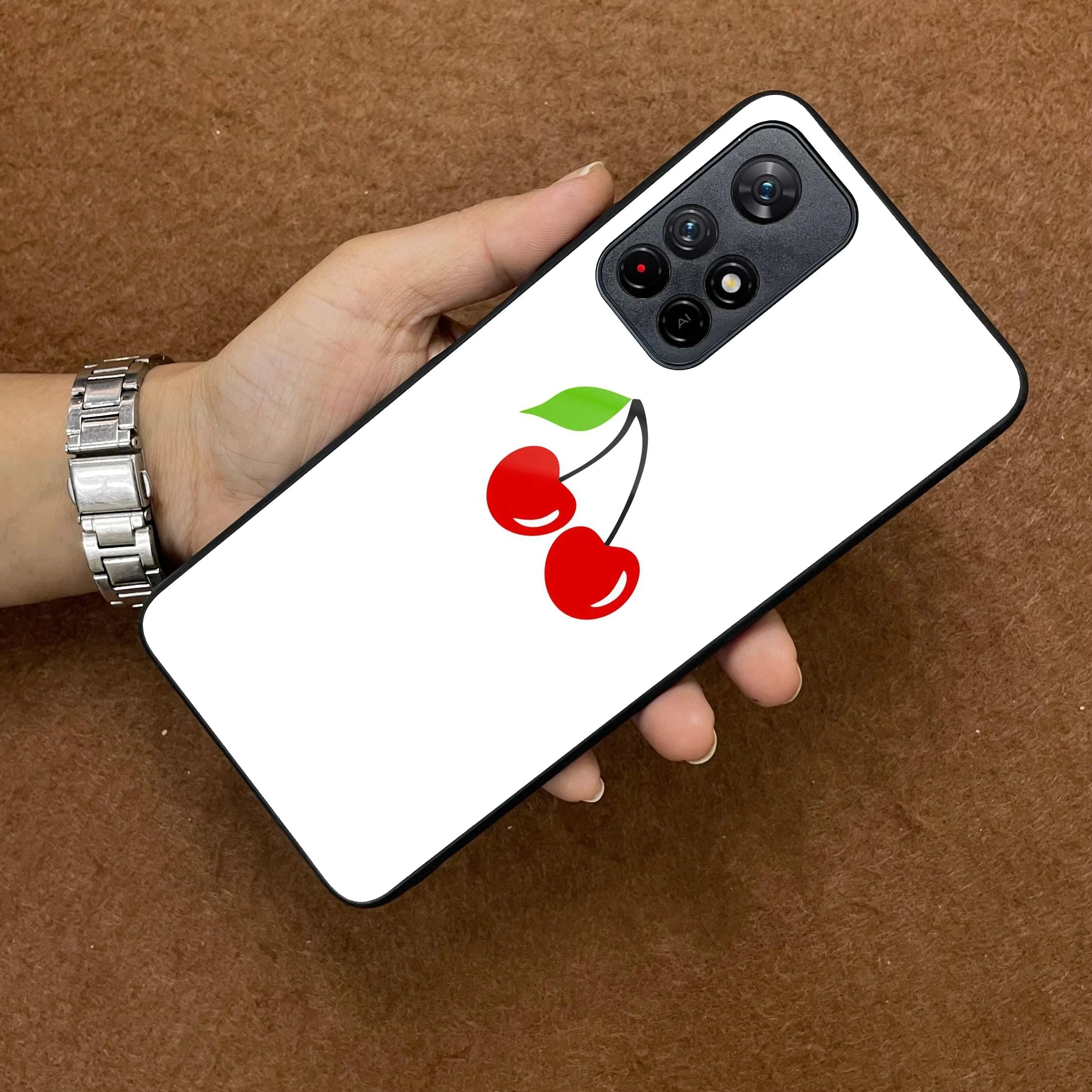 Cherry Glass Case Cover For Poco - ShopOnCliQ