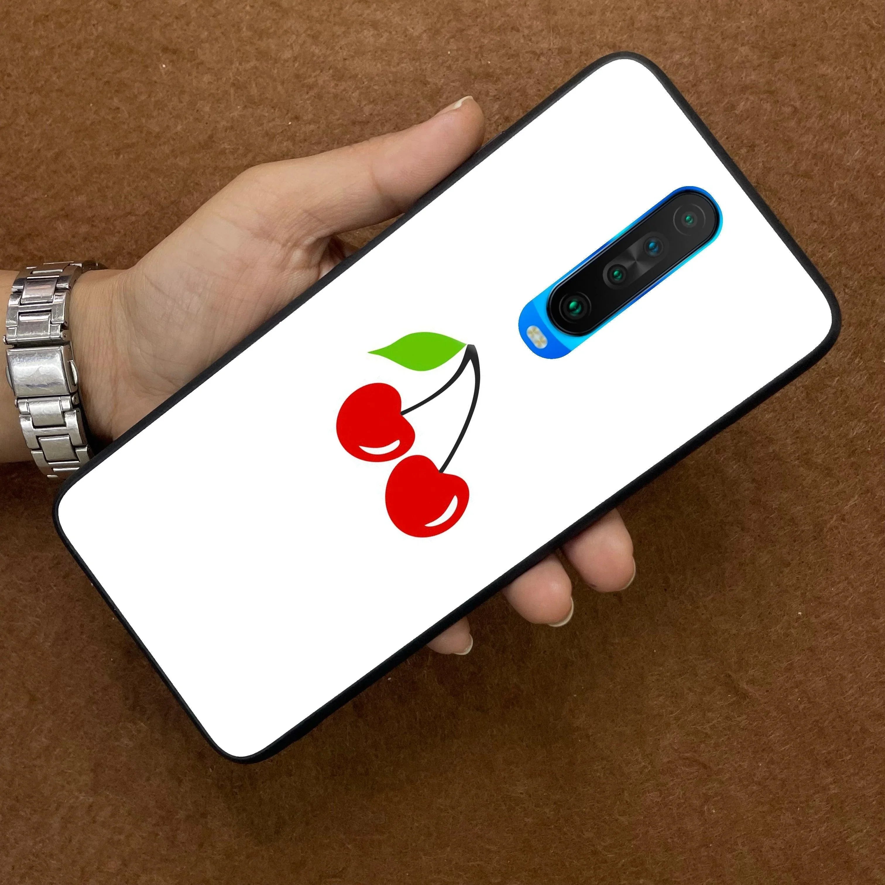 Cherry Glass Case Cover For Poco - ShopOnCliQ