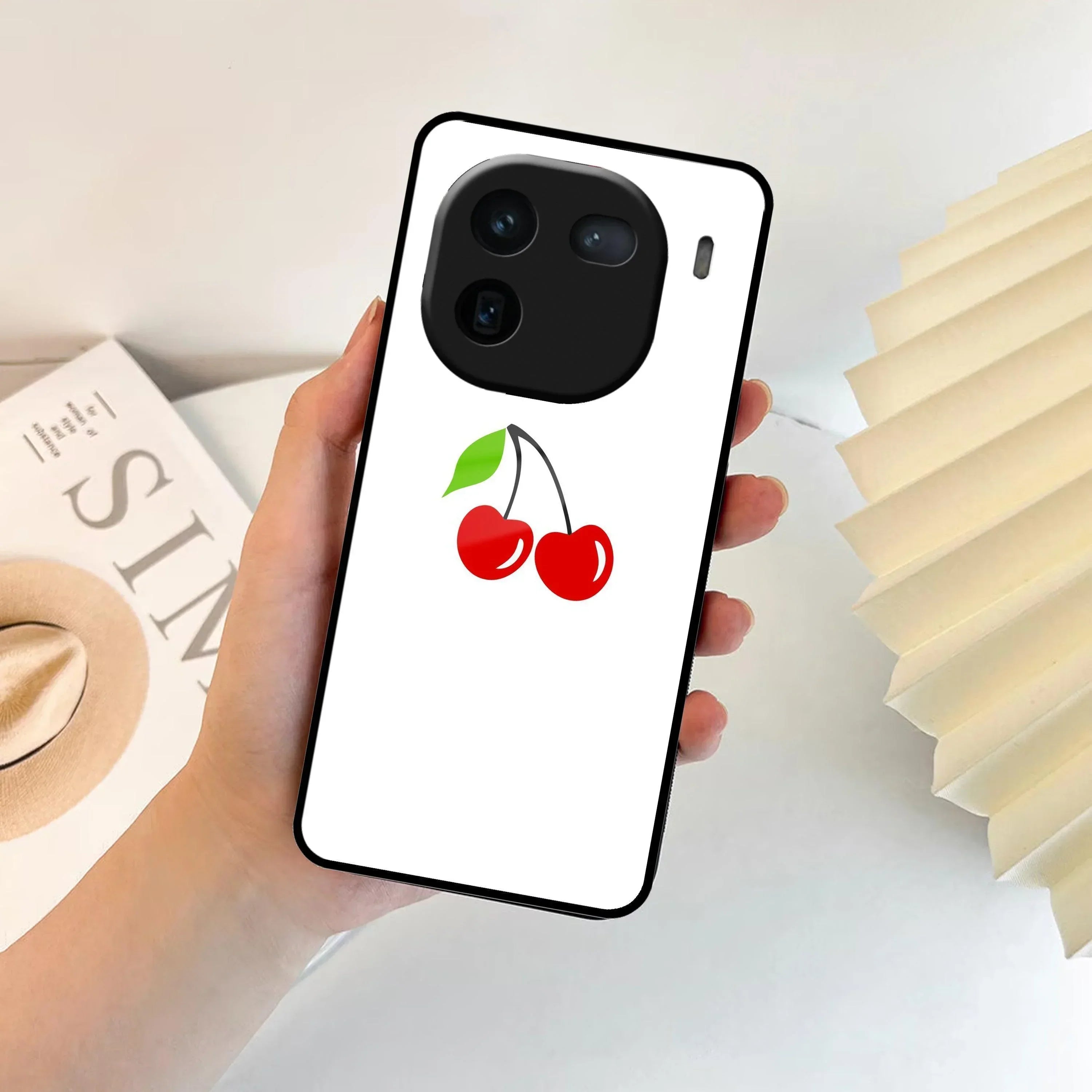 Cherry Glass Case Cover For iQOO - ShopOnCliQ