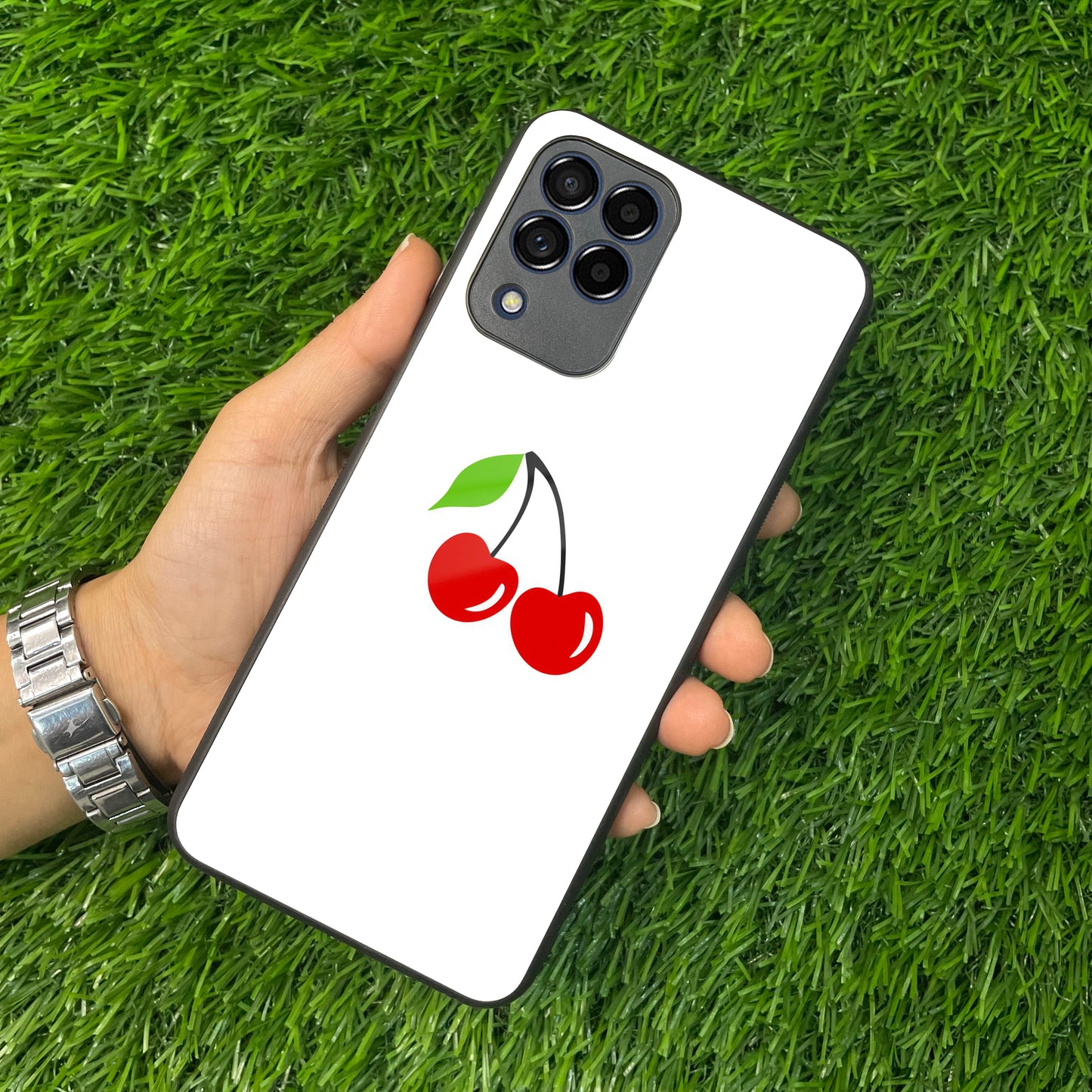 Cherry Glass Case Cover For Samsung