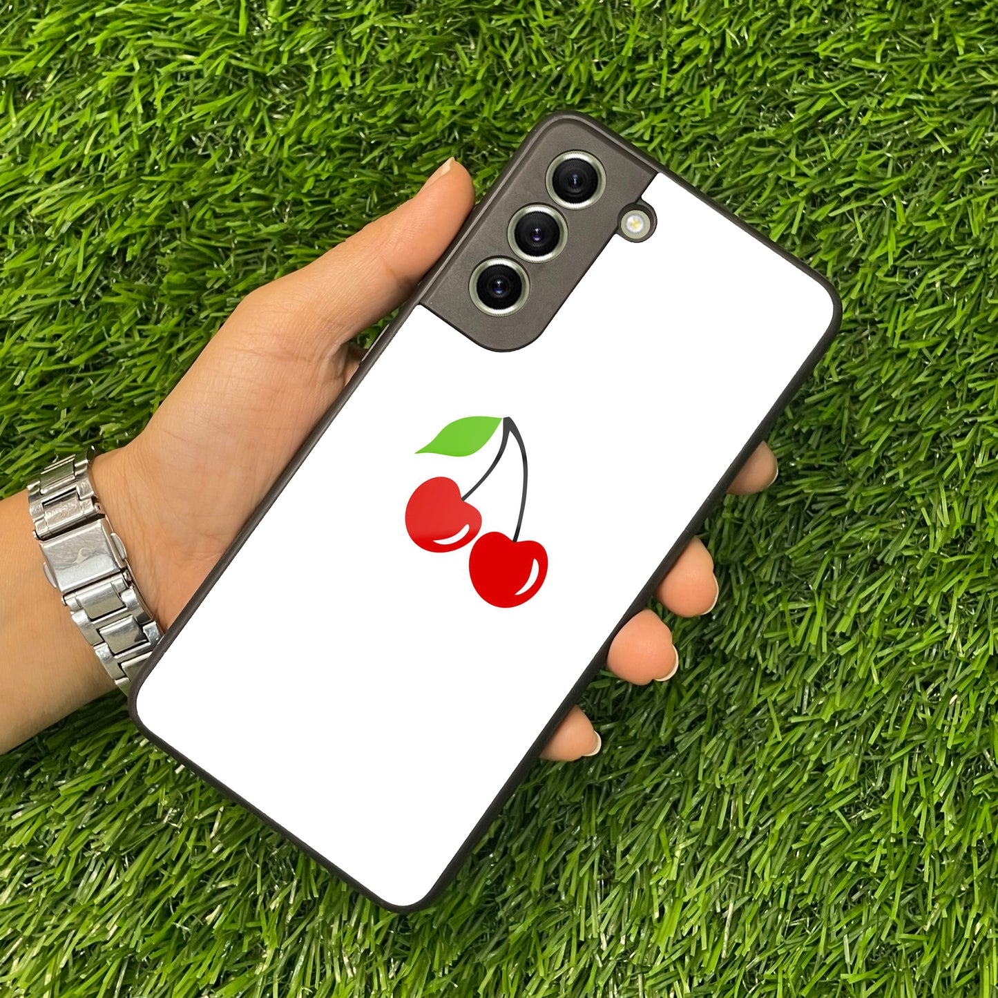 Cherry Glass Case Cover For Samsung