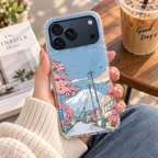 Cherry Blossom Street Transparent Silicon Case