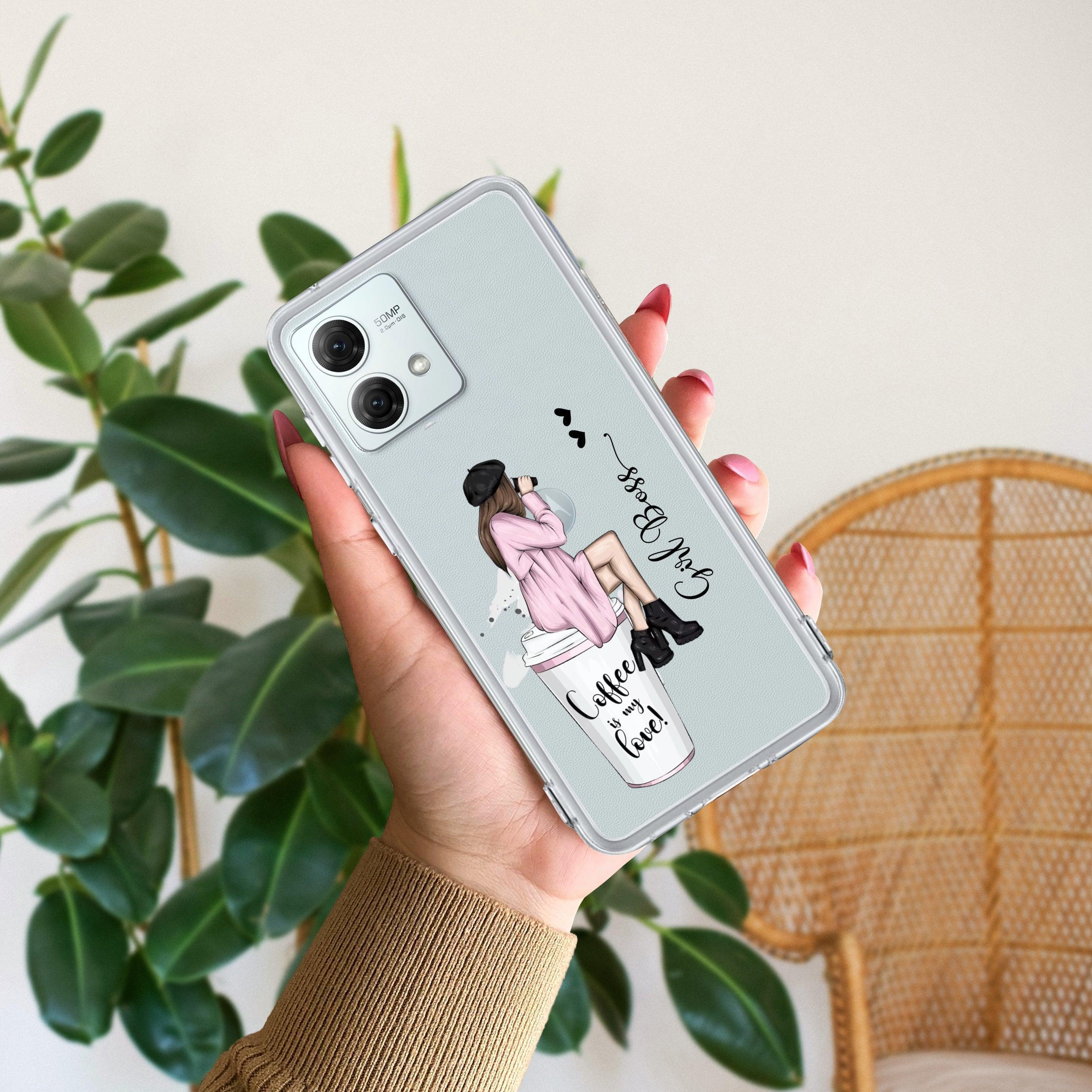 Coffee Lover Customize Transparent Silicon Case For Motorola Edge 40 Neo