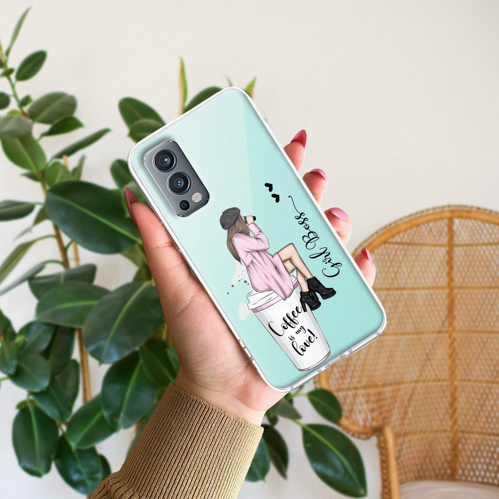 Coffee Lover Customize Transparent Silicon Case For OnePlus Nord 2 5G