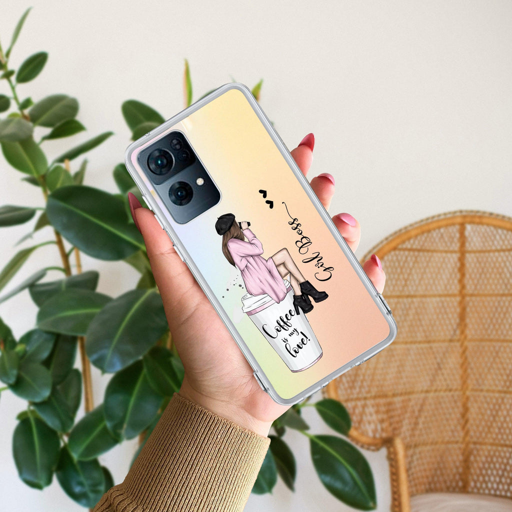 Coffee Lover Customize Anti Yellow Case For Oppo Reno 7 Pro 5G