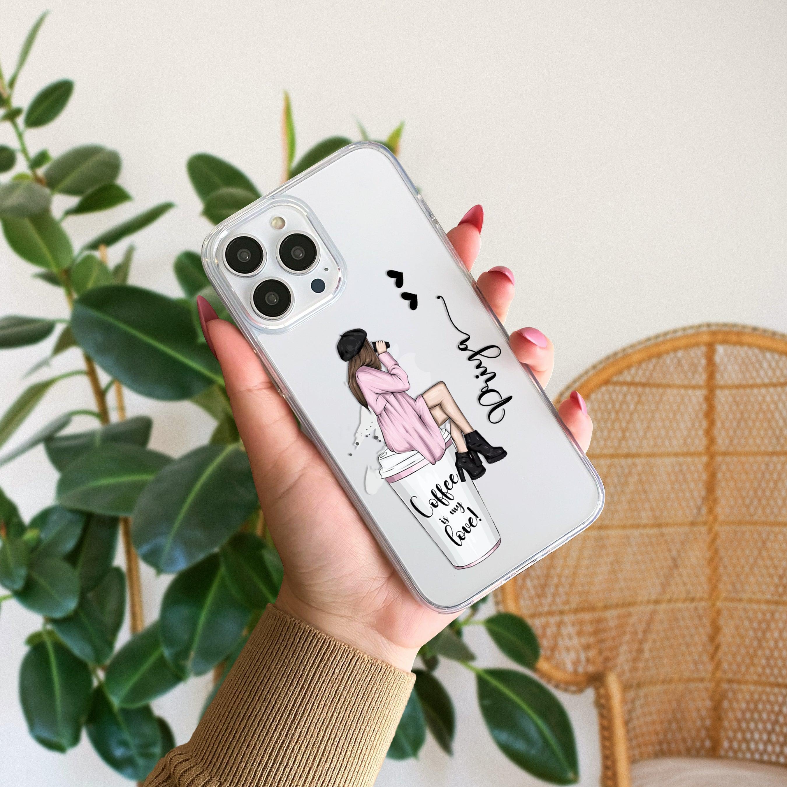 Coffee Lover Customize Transparent Silicon Case For Realme 14x 5G