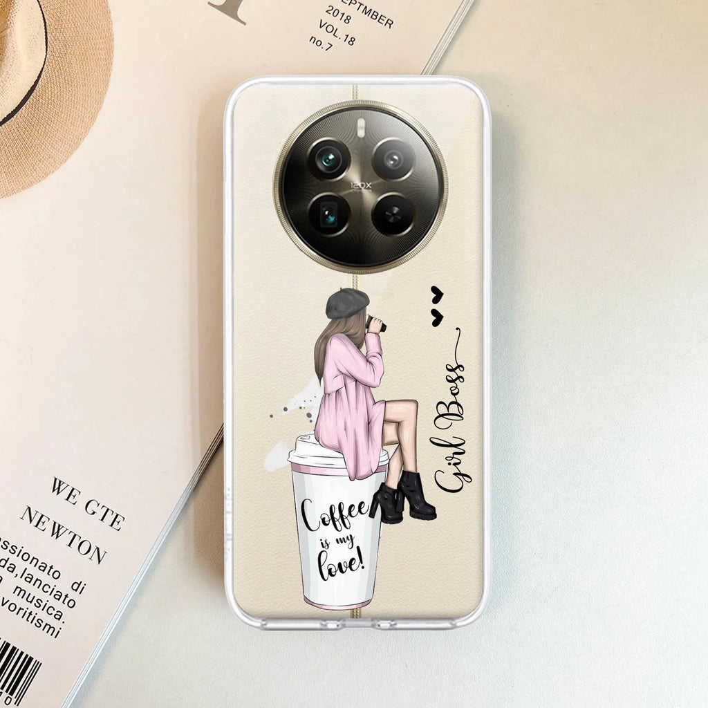 Coffee Lover Customize Transparent Silicon Case For Realme C55