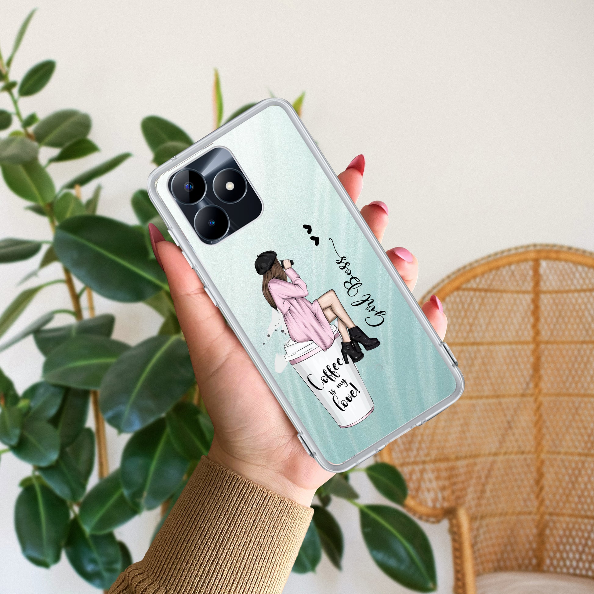 Coffee Lover Customize Transparent Silicon Case For Realme/Narzo ShopOnCliQ