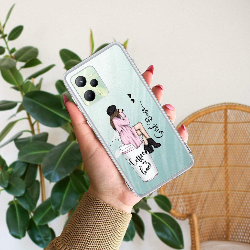 Coffee Lover Customize Anti Yelllow Case For Realme C35 / Realme Narzo 50A Prime