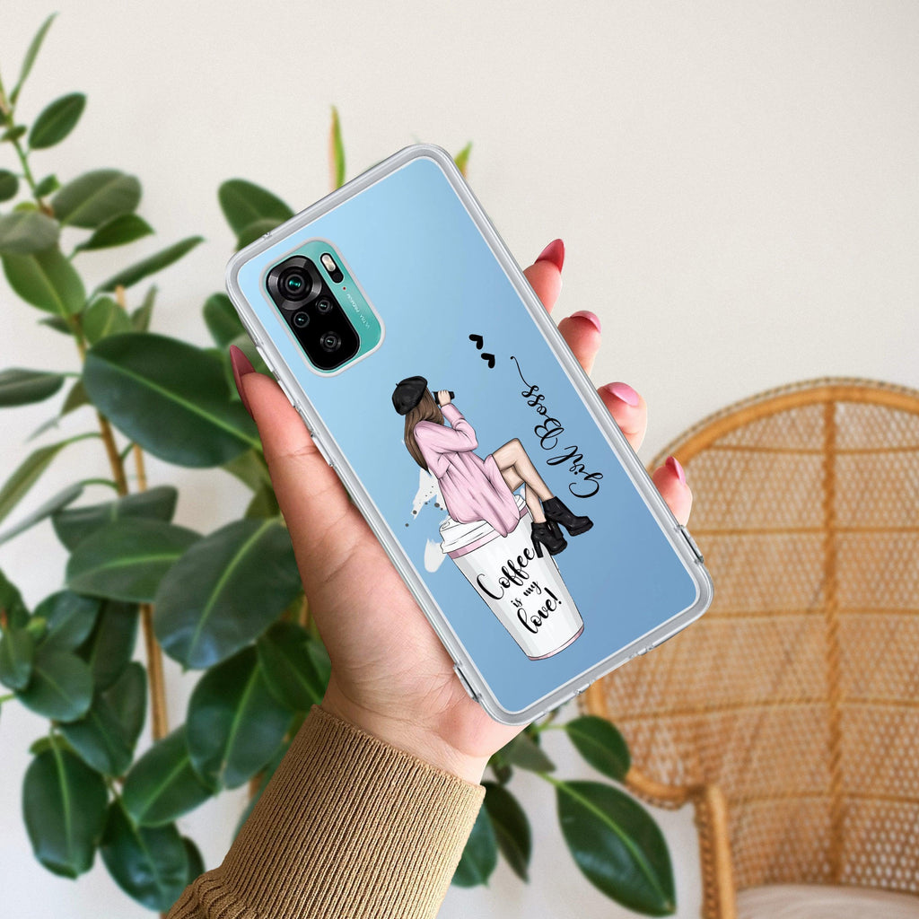 Coffee Lover Customize Transparent Silicon Case For Redmi Note 11T 5G
