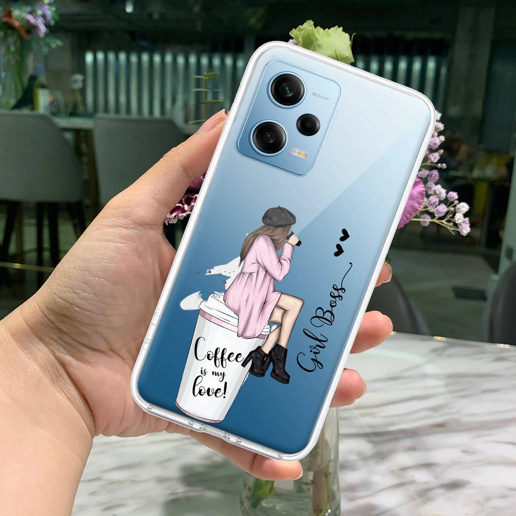 Coffee Lover Customize Transparent Silicon Case For Redmi Note 9 Pro / Redmi Note 9 Pro Max / Redmi Note 10 lite