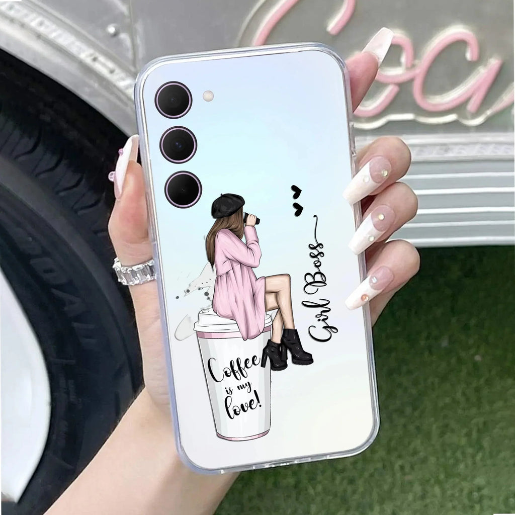 Coffee Lover Customize Anti Yellow Case For Samsung Galaxy S23 Plus 5G