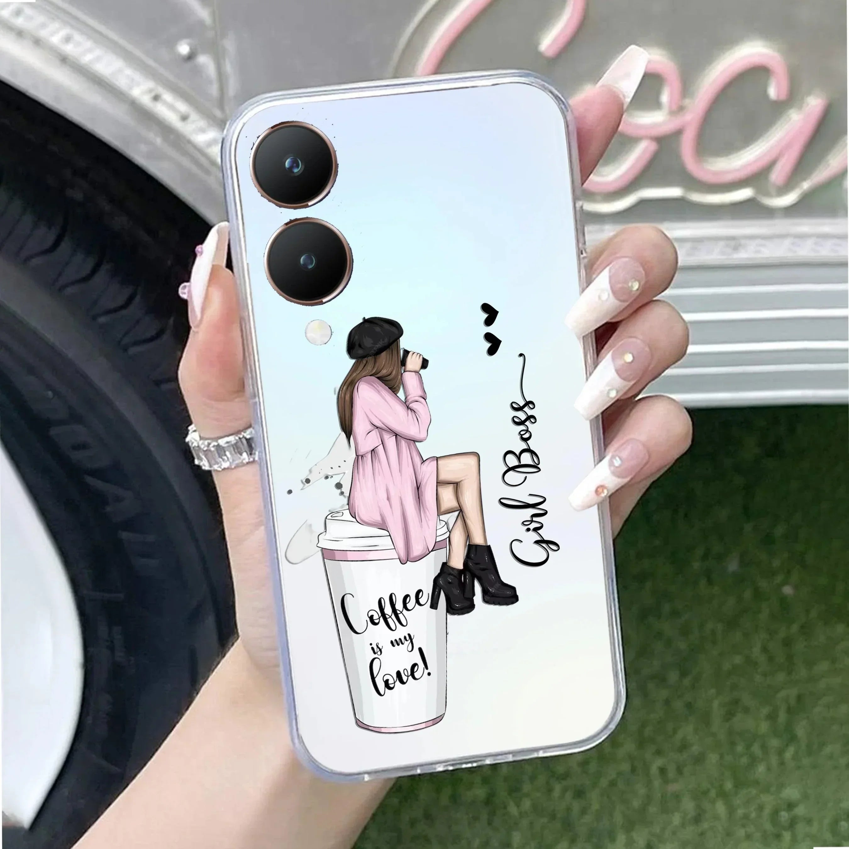 Coffee Lover Customize Transparent Silicon Case For Vivo T3 Pro 5G