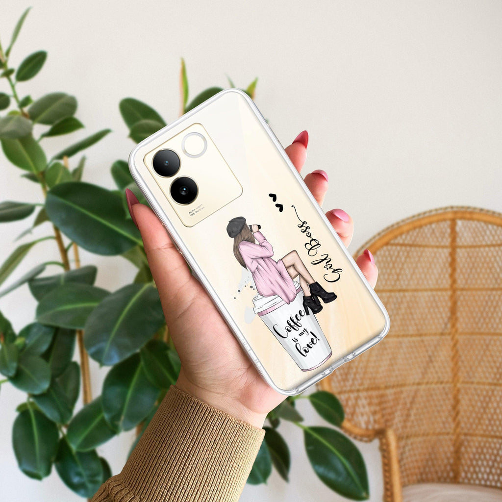 Coffee Lover Customize Transparent Silicon Case For Vivo T3 5G