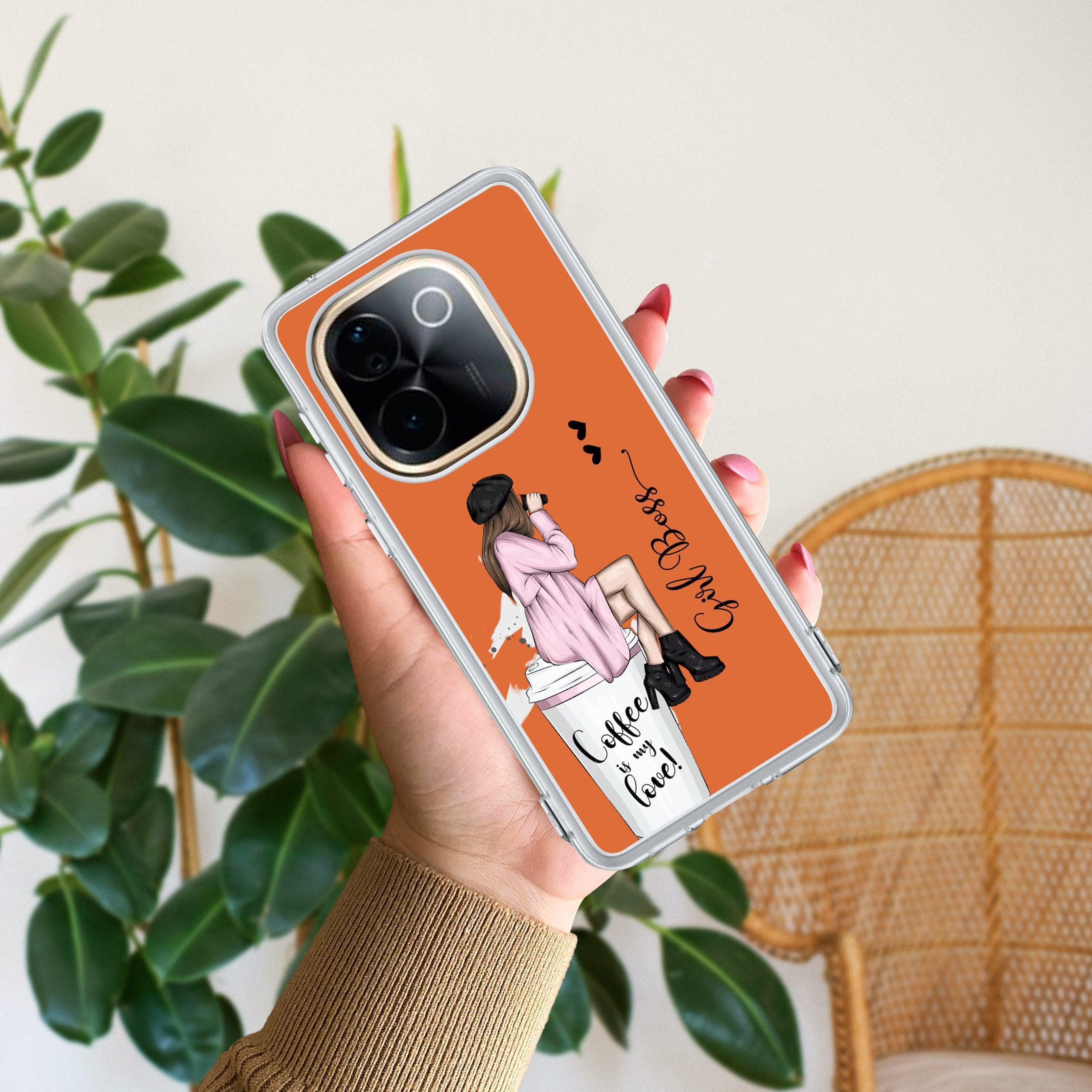 Coffee Lover Customize Transparent Silicon Case For Vivo Y73