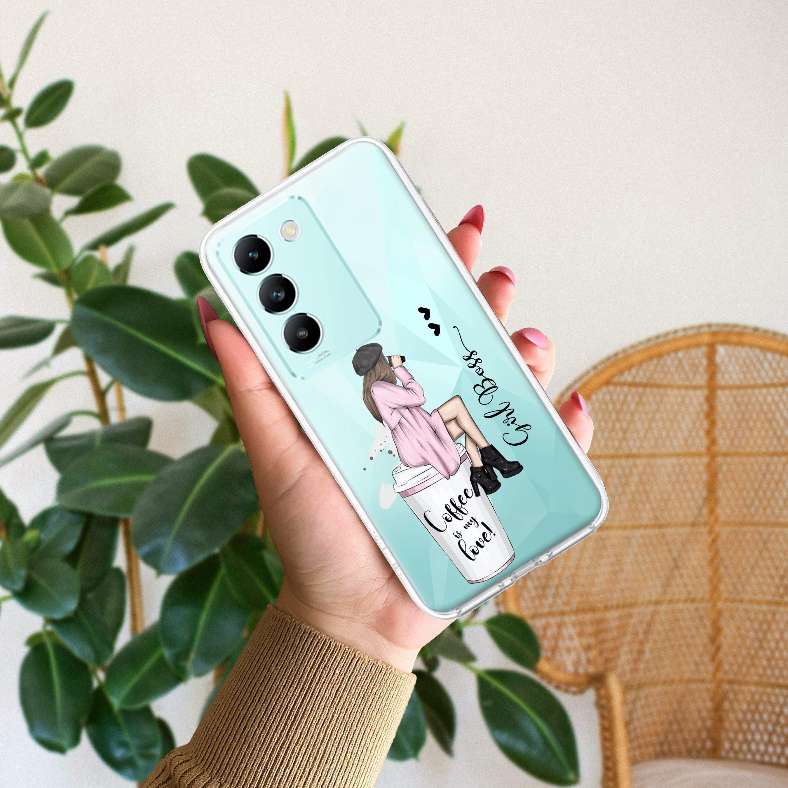Coffee Lover Customize Transparent Silicon Case For Vivo Y100 5G /  Vivo Y100A 5G
