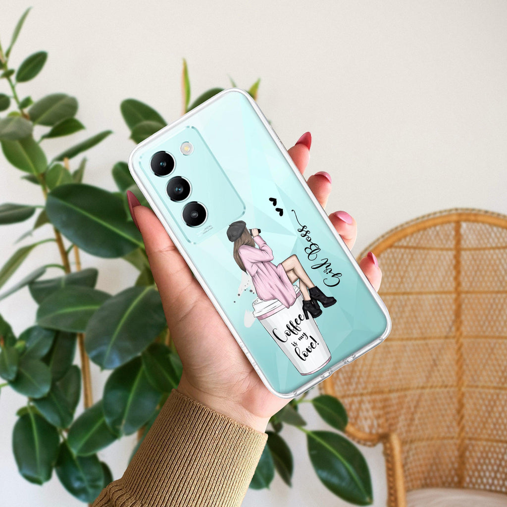 Coffee Lover Customize Transparent Silicon Case For Vivo T2 Pro 5G
