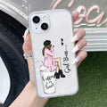 Coffee Lover Customize Transparent Silicon Case For iPhone
