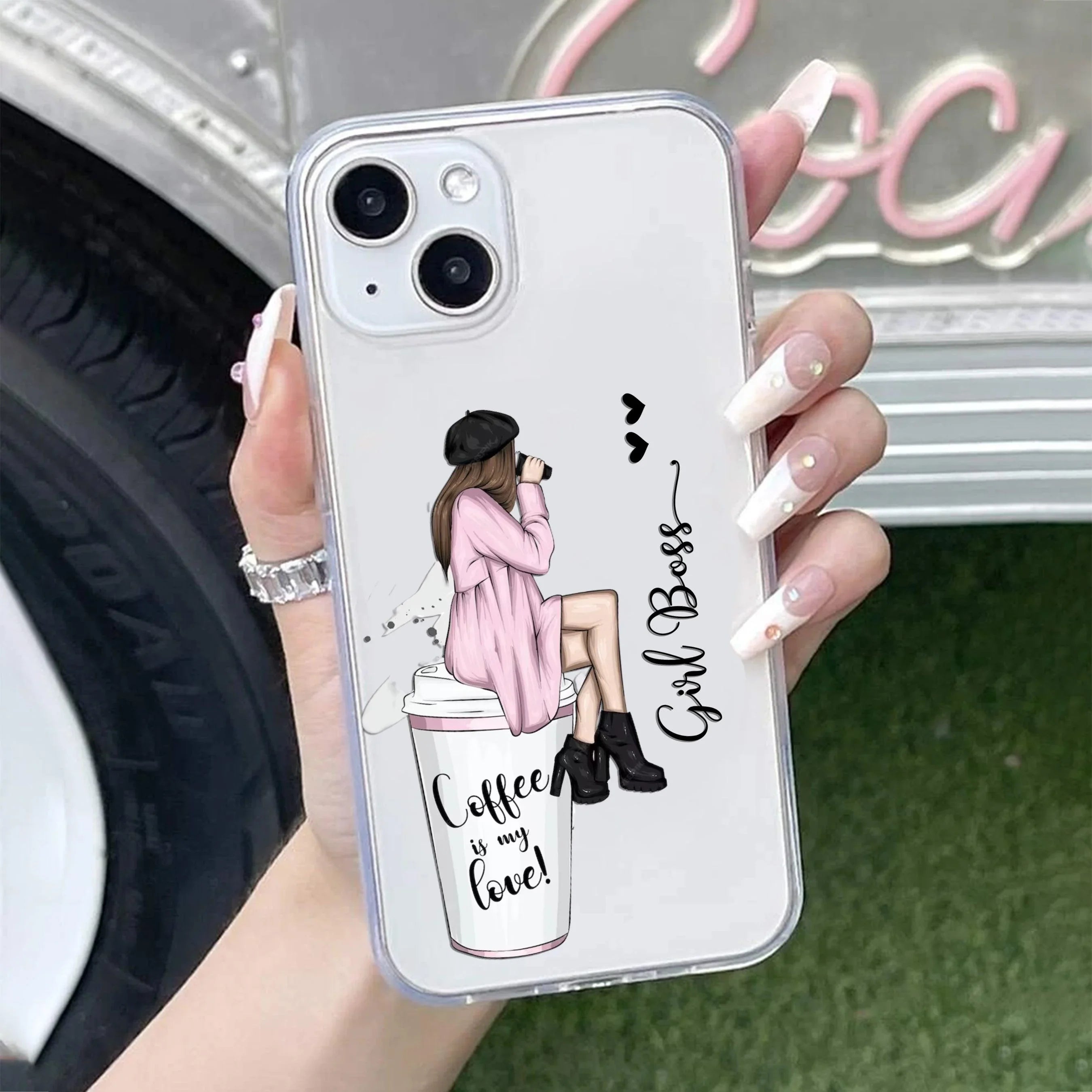Coffee Lover Customize Transparent Silicon Case For iPhone