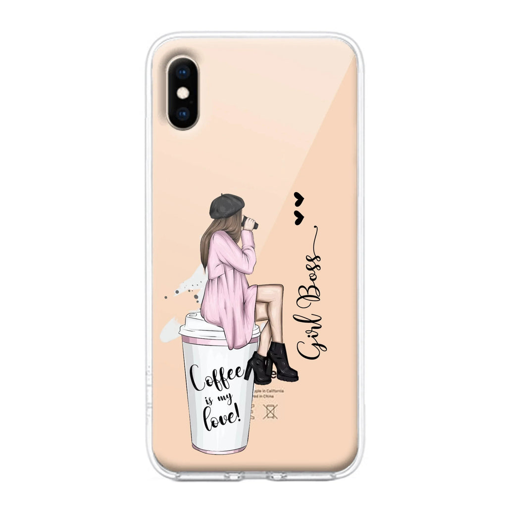 Coffee Lover Customize Transparent Silicon Case For iPhone