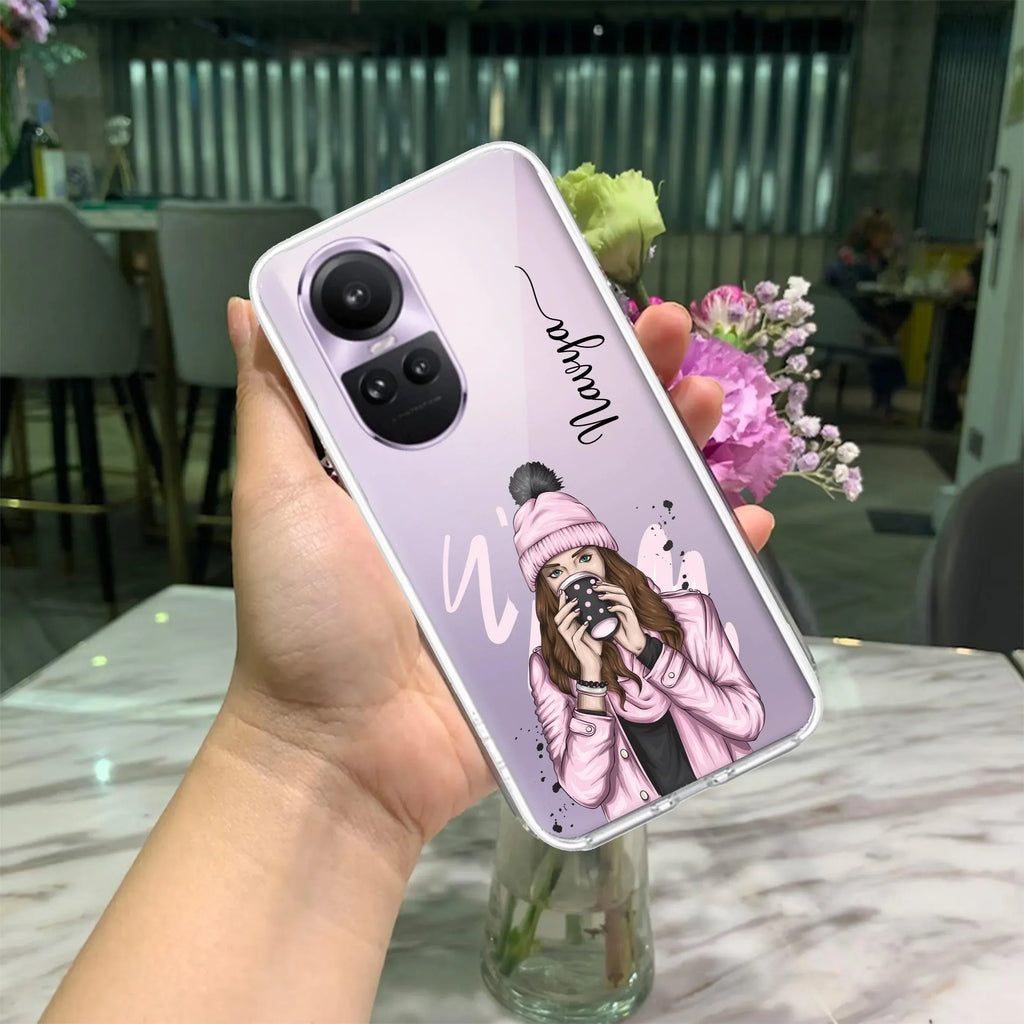 Coffee Time Customize Transparent Silicon Case For Oppo Reno 8 Pro 5G
