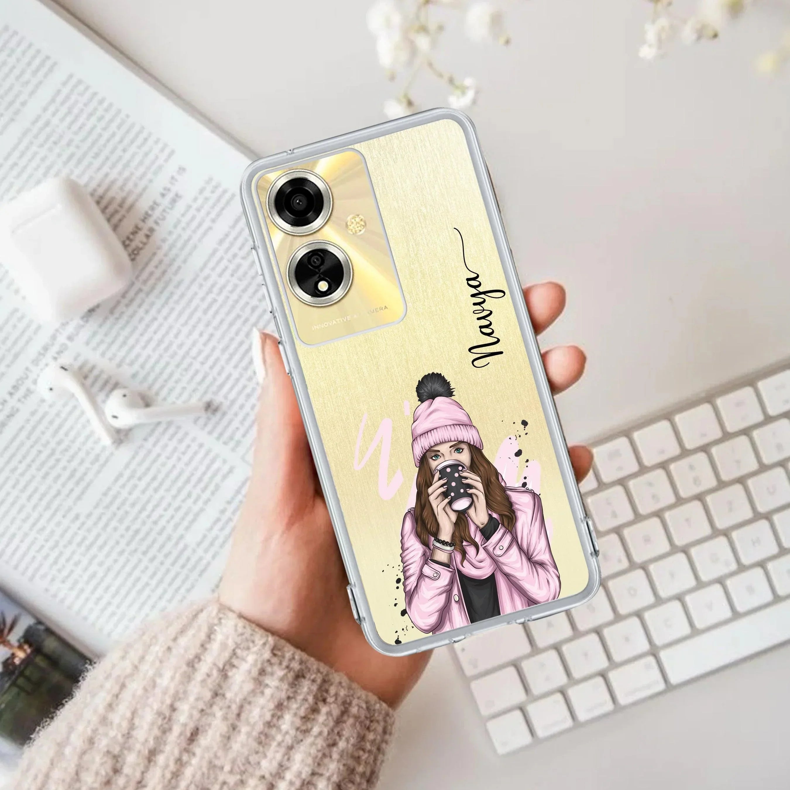 Coffee Time Customize Anti Yellow Case For Oppo A59 5G