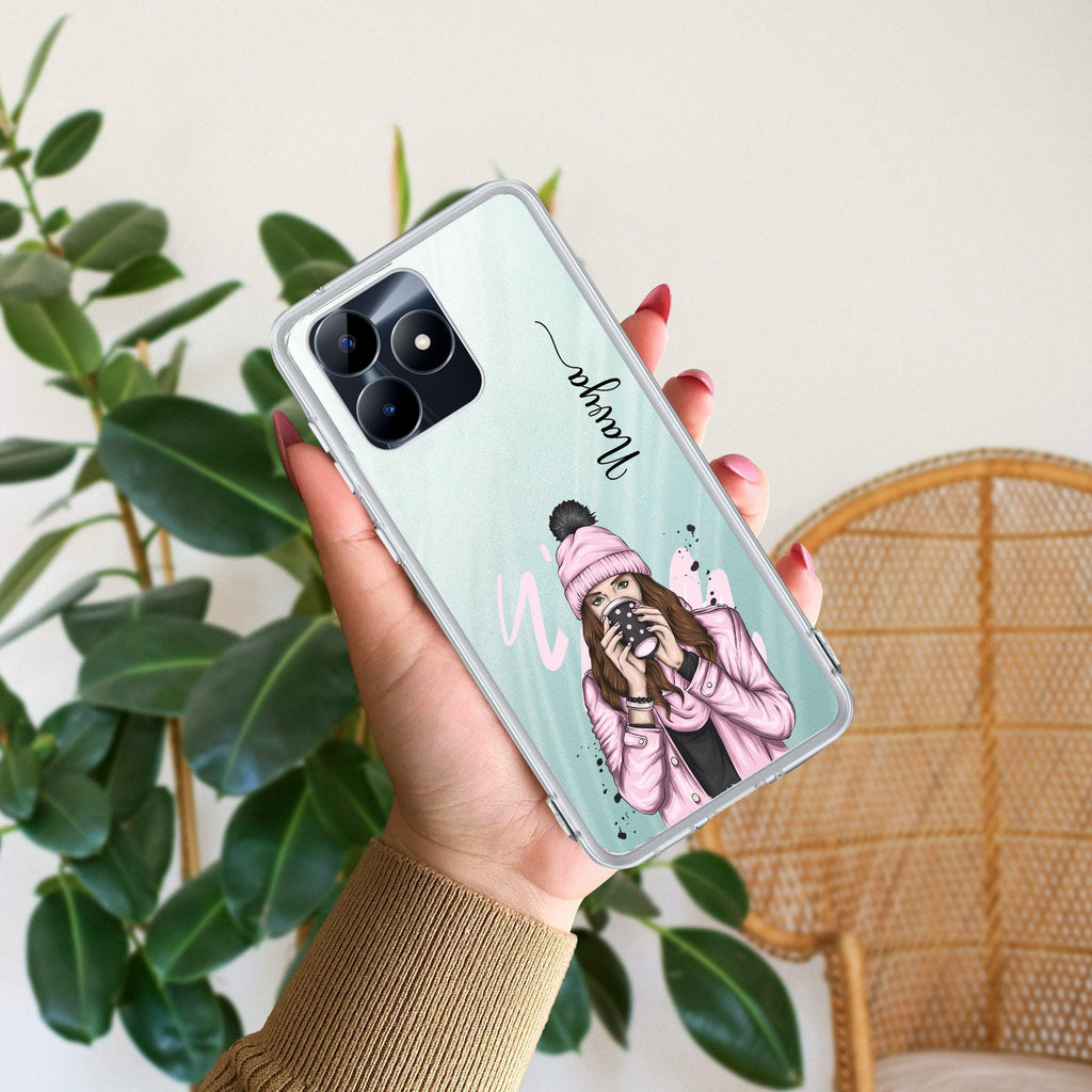 Coffee Time Customize Anti Yelllow Case For Realme C53